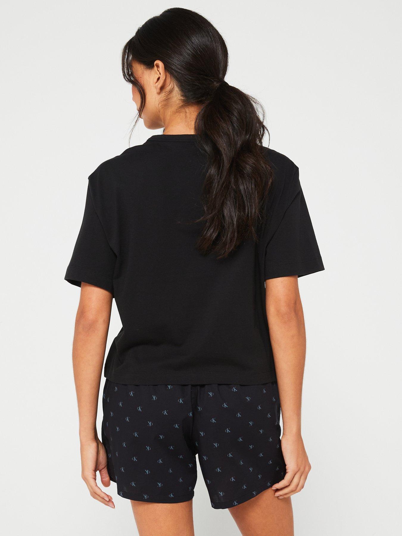 calvin-klein-short-sleeve-pyjama-set-blackstillFront