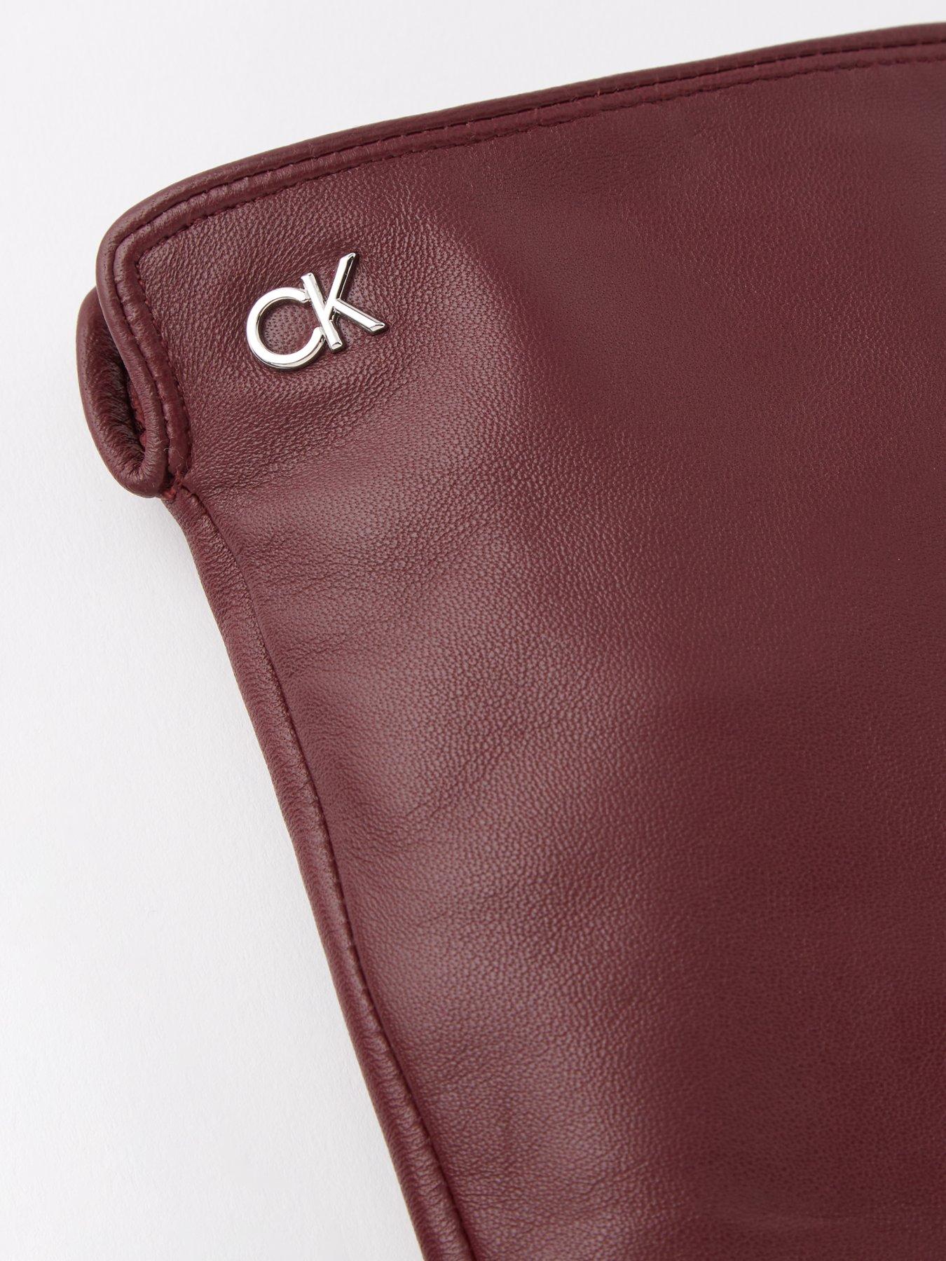 calvin-klein-metal-logo-leather-glove-redback