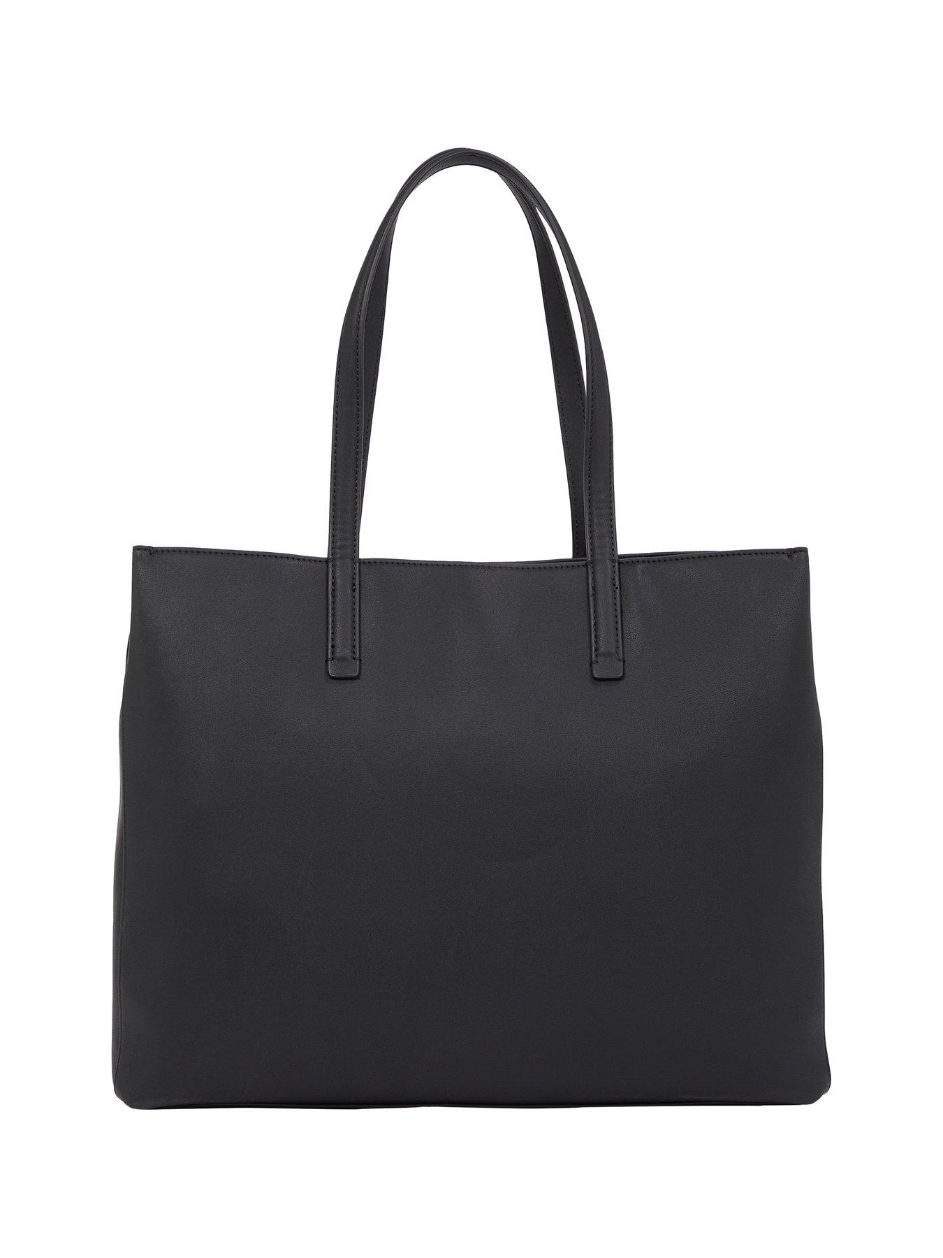 calvin-klein-medium-shopper-tote-bag-blackstillFront