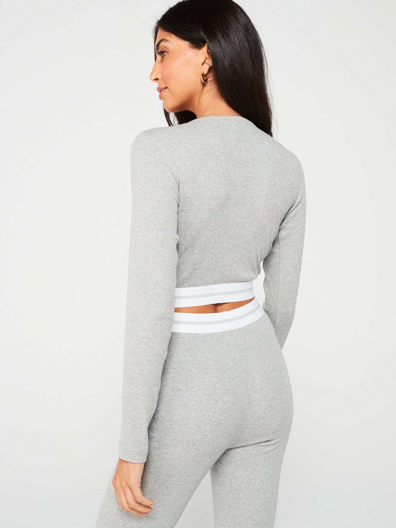 calvin-klein-long-sleeve-crop-top-greystillFront