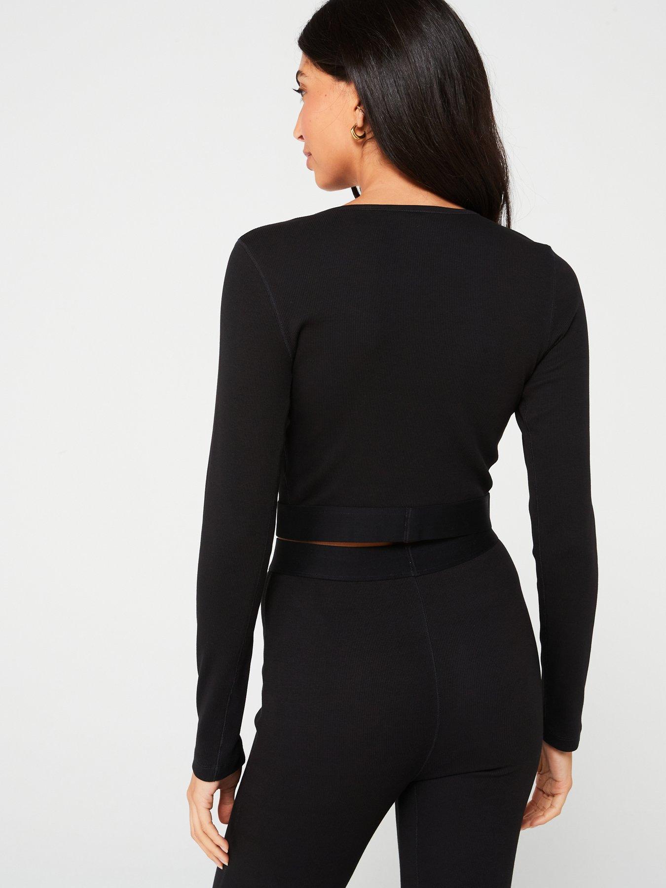 calvin-klein-long-sleeve-crop-top-blackstillFront