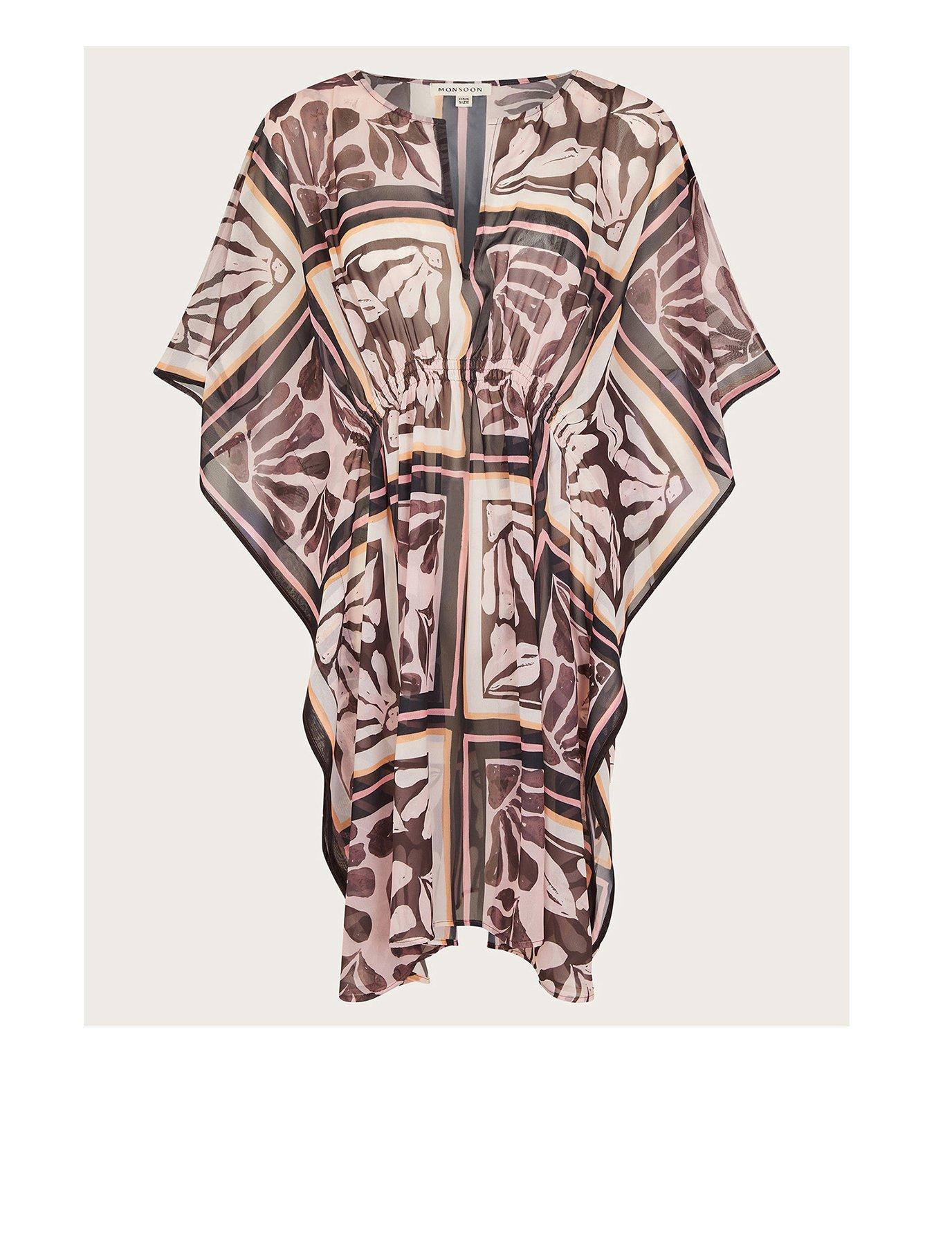 monsoon-brown-tile-print-kaftan