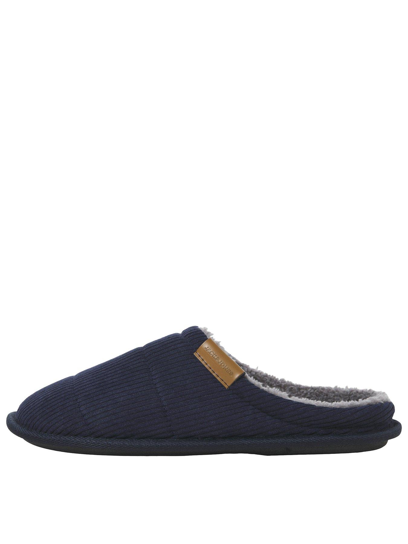 Jack & Jones Corduroy Mule Slippers - Navy
