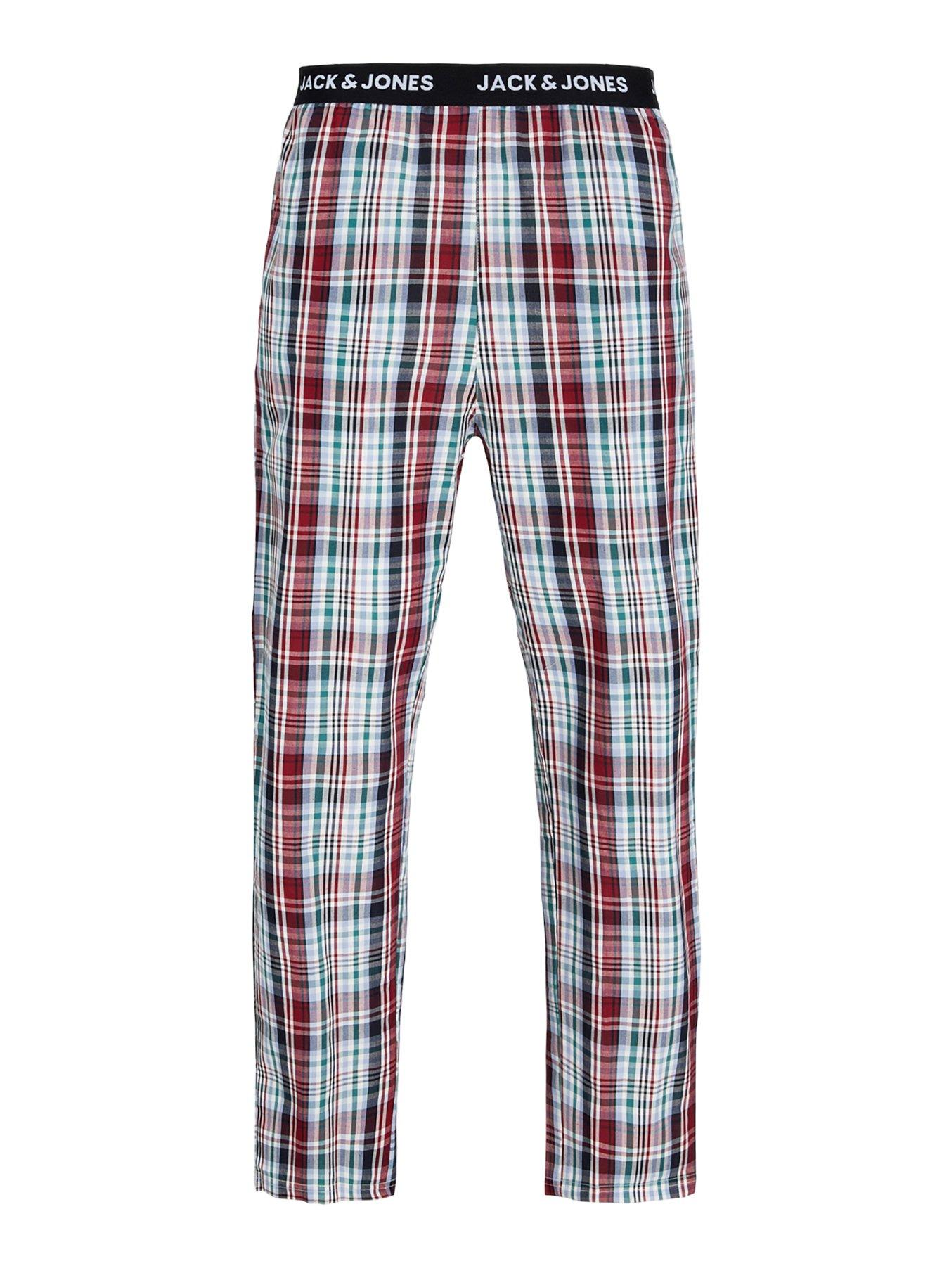 jack-jones-jack-amp-jones-t-shirt-and-check-pants-pyjama-set-multioutfit