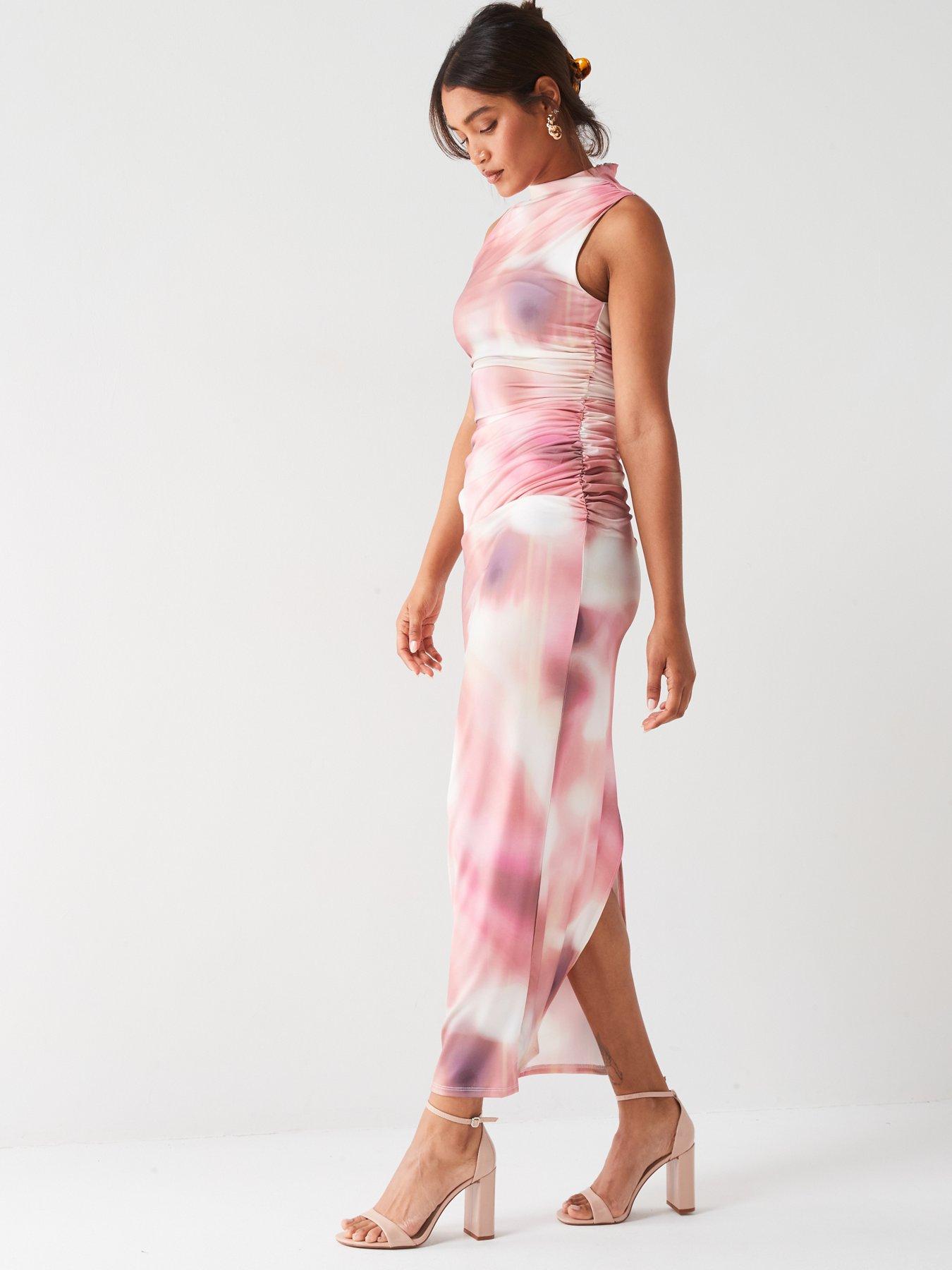 v-by-very-ruched-printed-midaxi-dress-pinkback