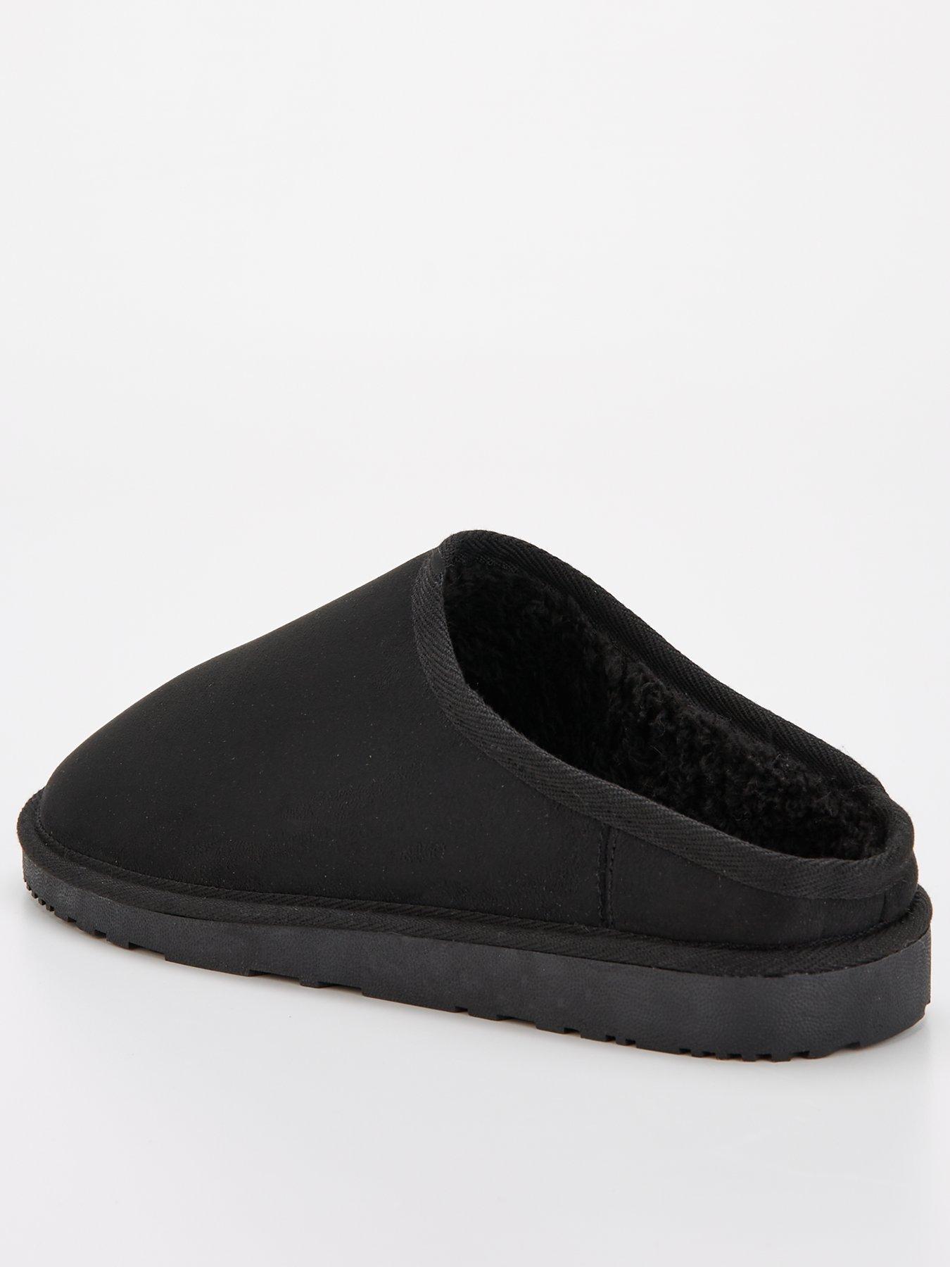 jack-jones-faux-fur-lined-mule-slippers-blackback