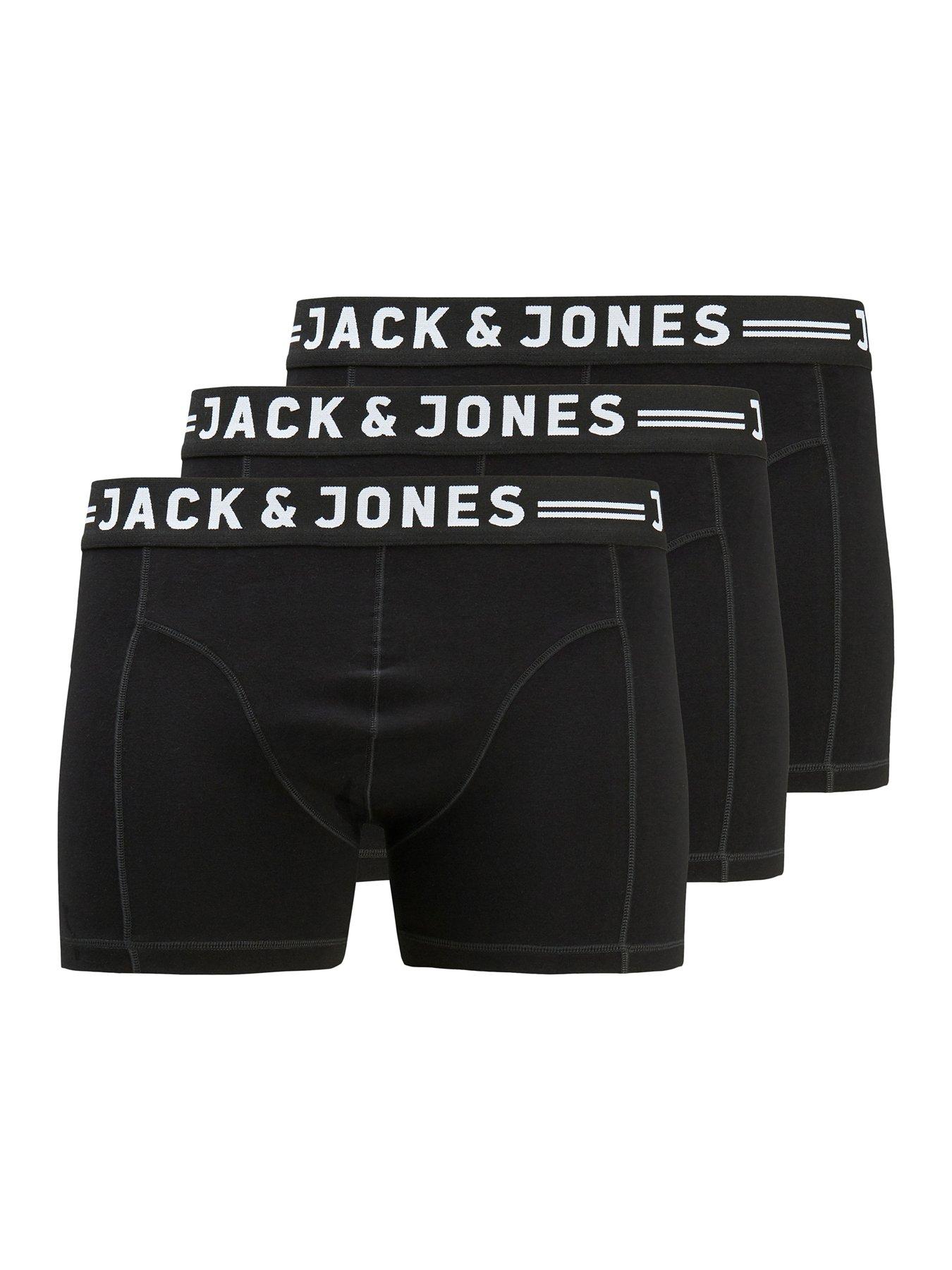 jack-jones-plus-3-pack-logo-waistband-trunks-black