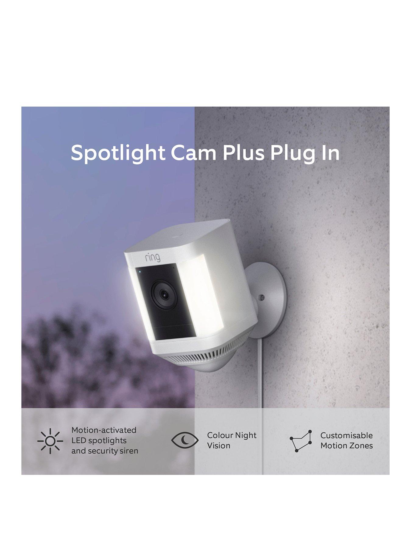 Image 2 of 8 of RING Ring Spotlight Camera Plus Smart Security Camera - Plug-in, White