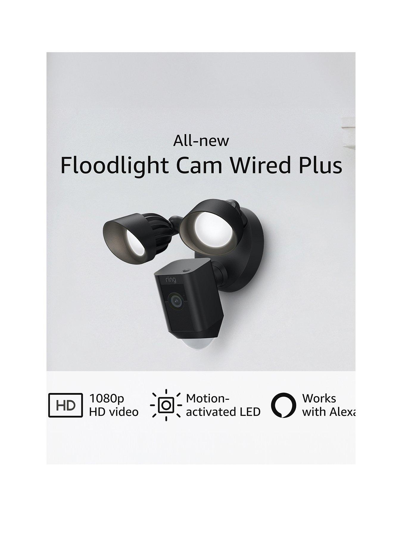Image 2 of 8 of RING Ring Floodlight Cam Wired Plus Smart Security Camera - White
