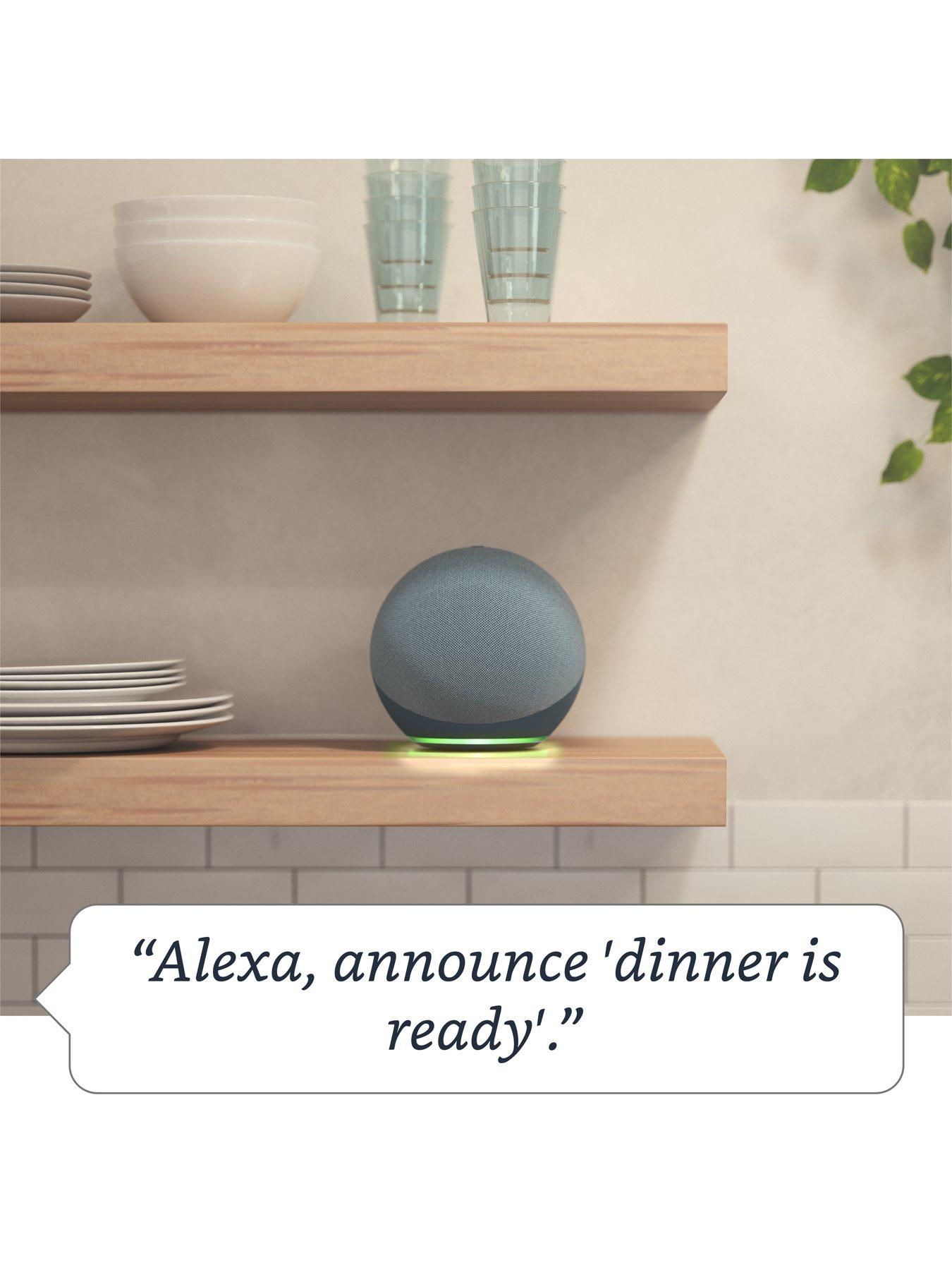 Image 6 of 6 of Amazon Amazon Echo (4th Generation) Smart Speaker with premium sound, smart home hub, privacy controls and Alexa - Blue