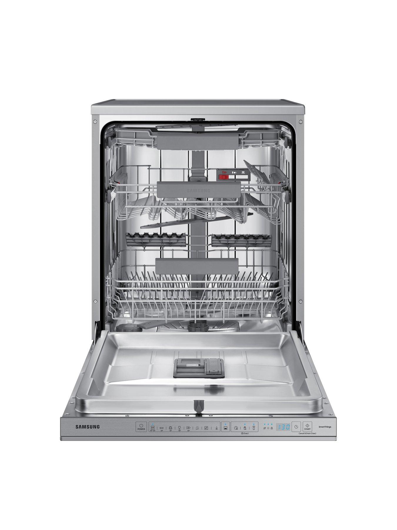 Image 2 of 8 of Samsung Series 11 DW60A8060FS/EU Freestanding 60cm Wide, 14 Place Setting&nbsp;Dishwasher with Auto Door and SmartThings - Silver