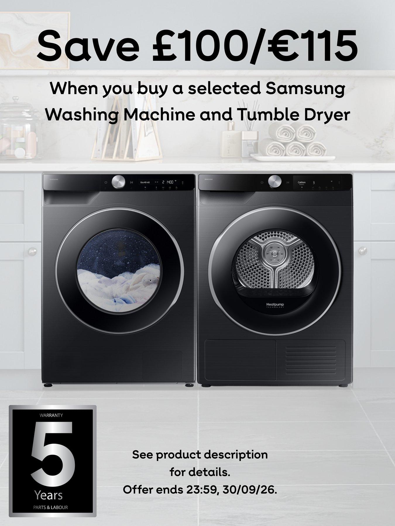 Image 2 of 8 of Samsung Series 6 AI Energy WW11DG6B25LBU1 11kg Load, 1400 Spin Washing Machine with SpaceMax &amp; SmartThings - Black
