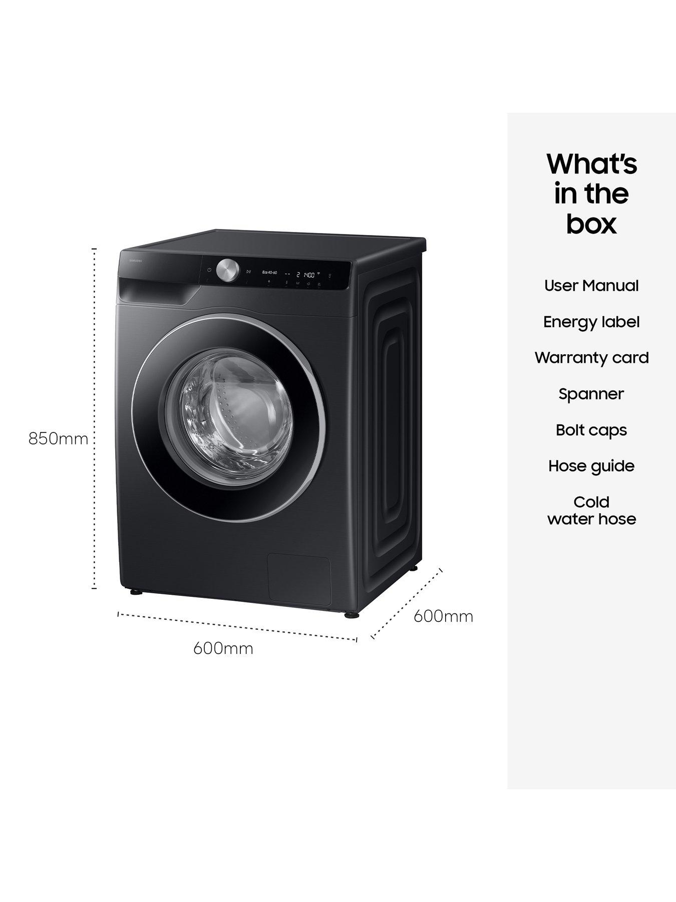 Image 7 of 8 of Samsung Series 6 AI Energy WW11DG6B25LBU1 11kg Load, 1400 Spin Washing Machine with SpaceMax &amp; SmartThings - Black