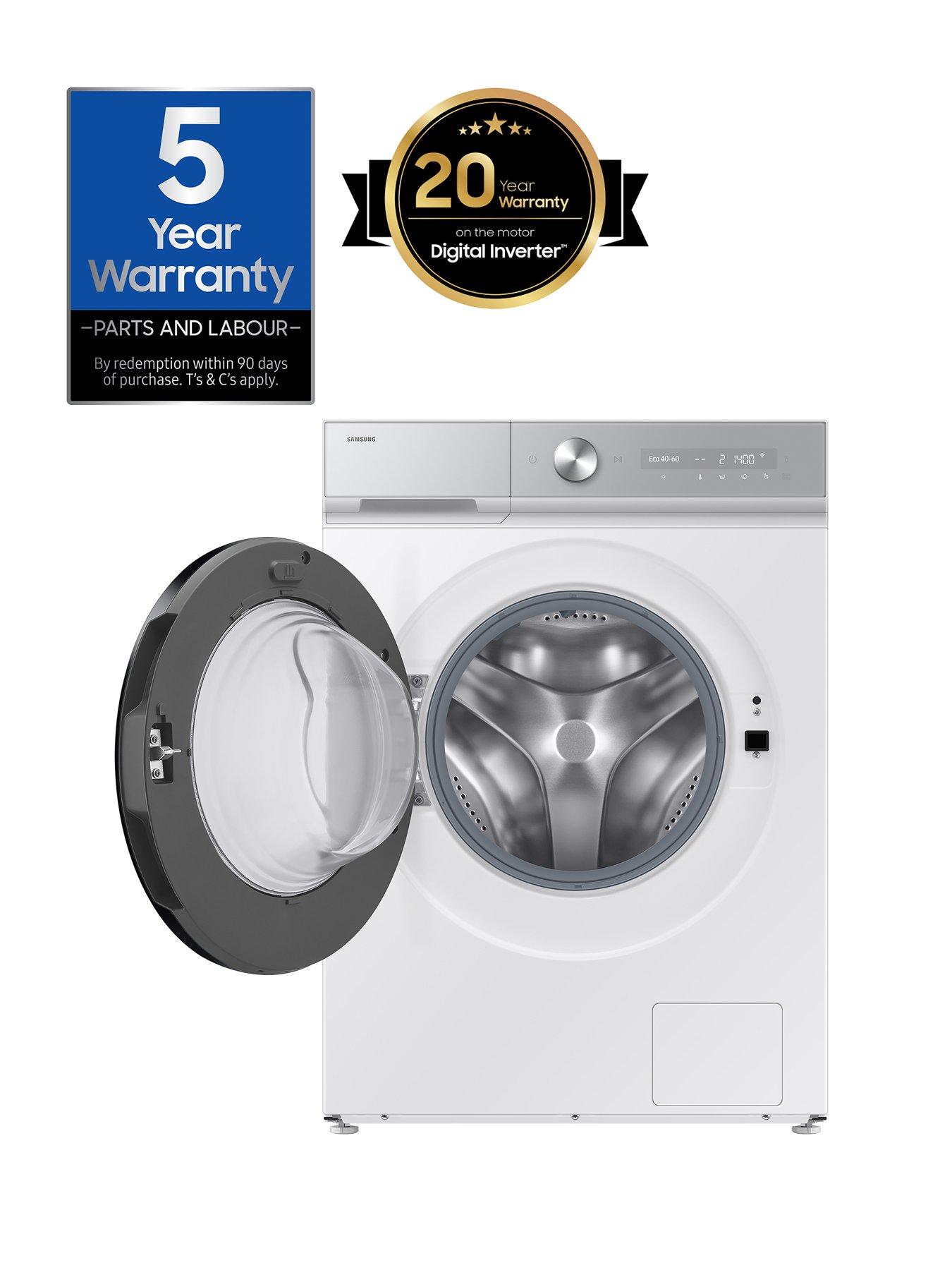 Image 2 of 8 of Samsung Series 8 AI Energy WW11DB8B95GHU1 11kg Load, 1400 Spin Washing Machine with QuickDrive, Auto Optimal Wash and SpaceMax - White