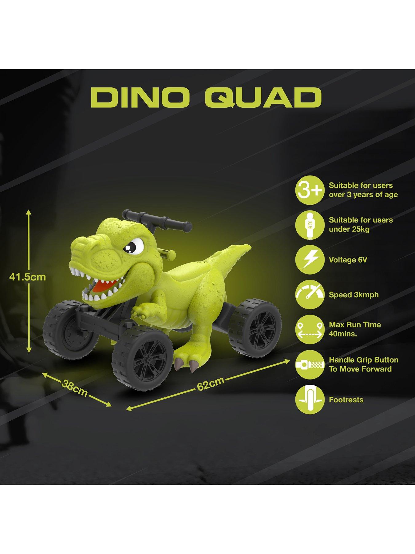 Image 7 of 7 of EVO Button-Driven Dino Quad Ride-On