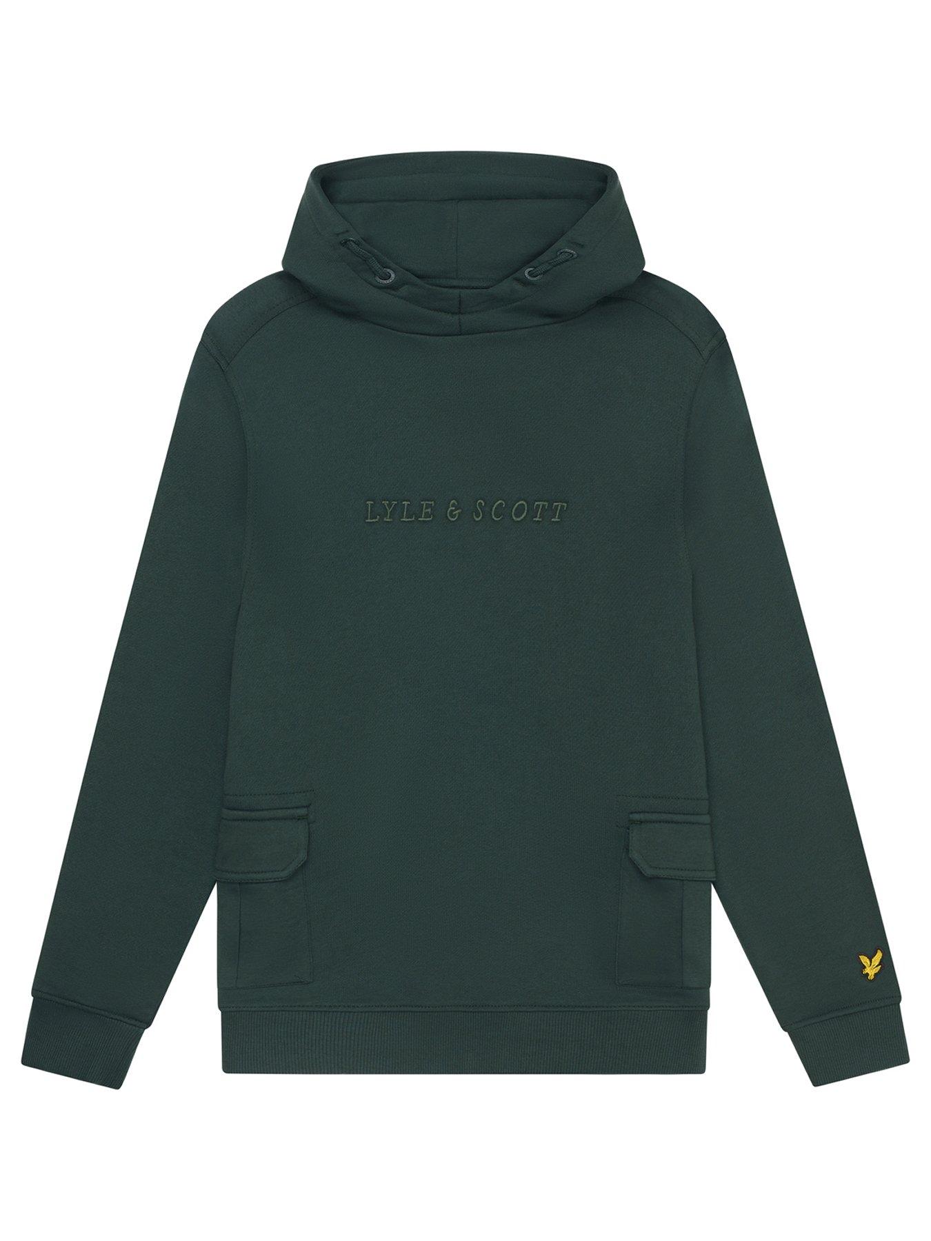 lyle-scott-boys-cargo-pocket-hoodie-dark-green