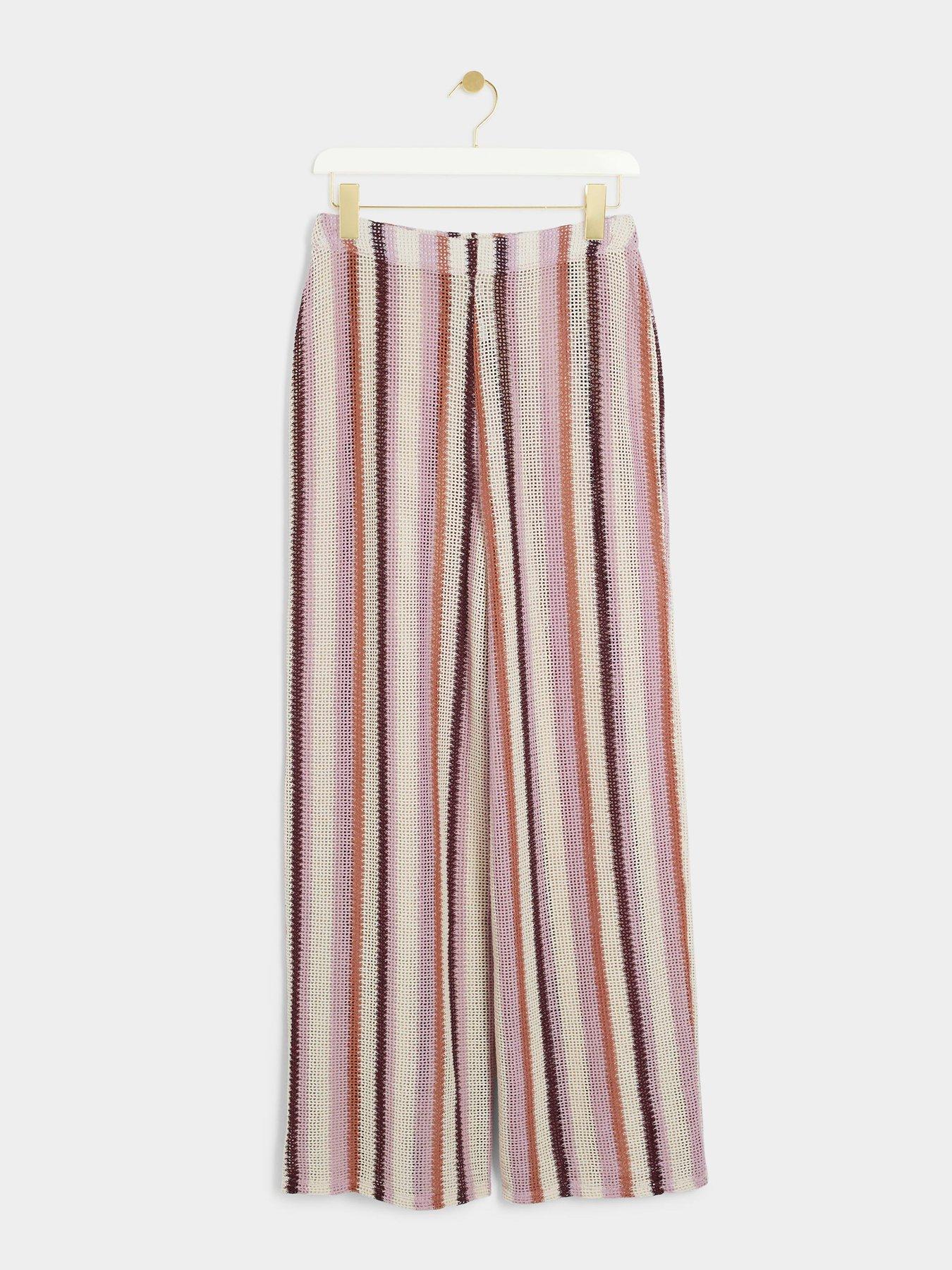 river-island-stripe-crochet-wide-leg-trouser-medium-pinkdetail