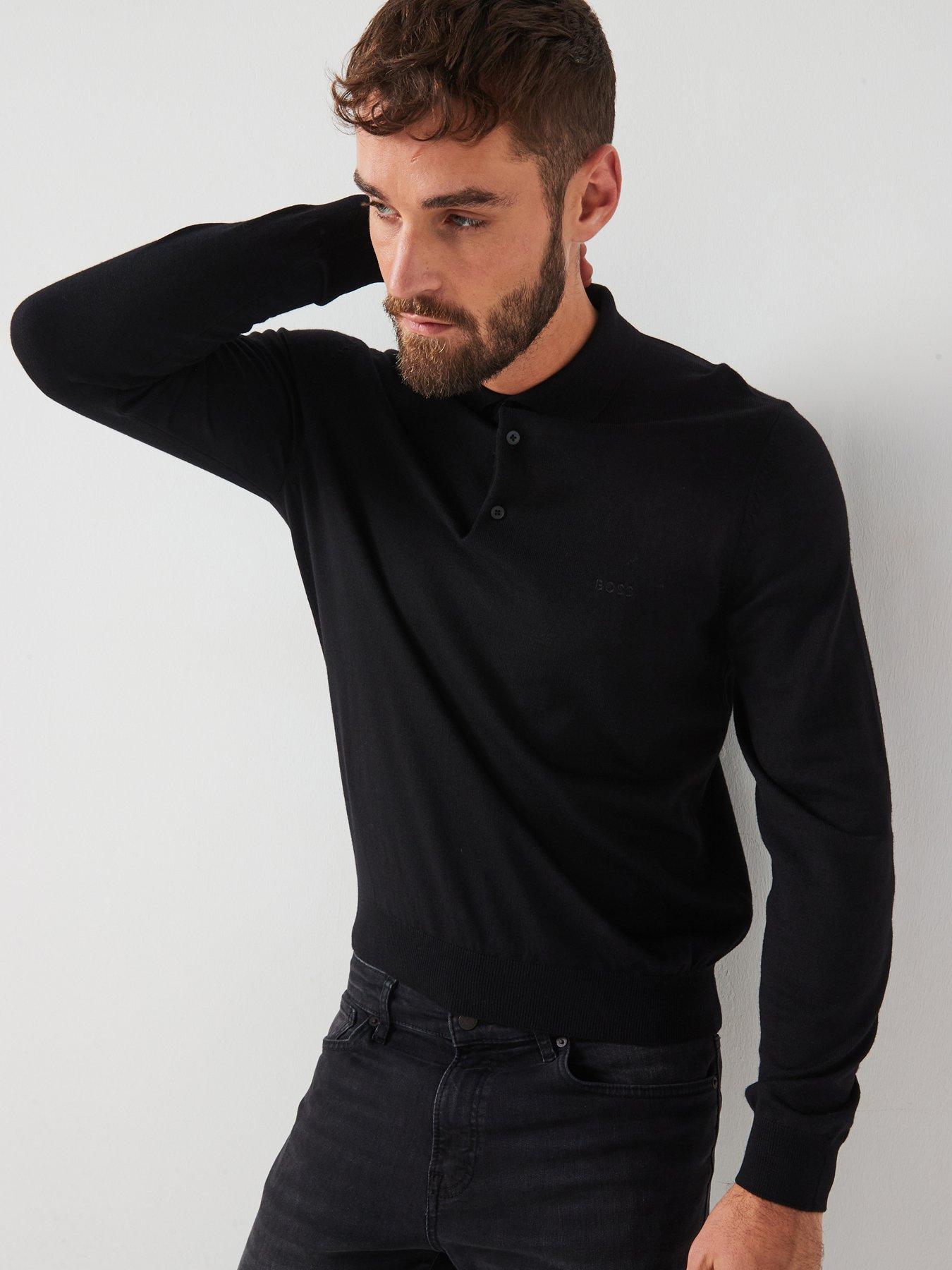 boss-bono-l-regular-fit-long-sleeve-knitted-polo-black