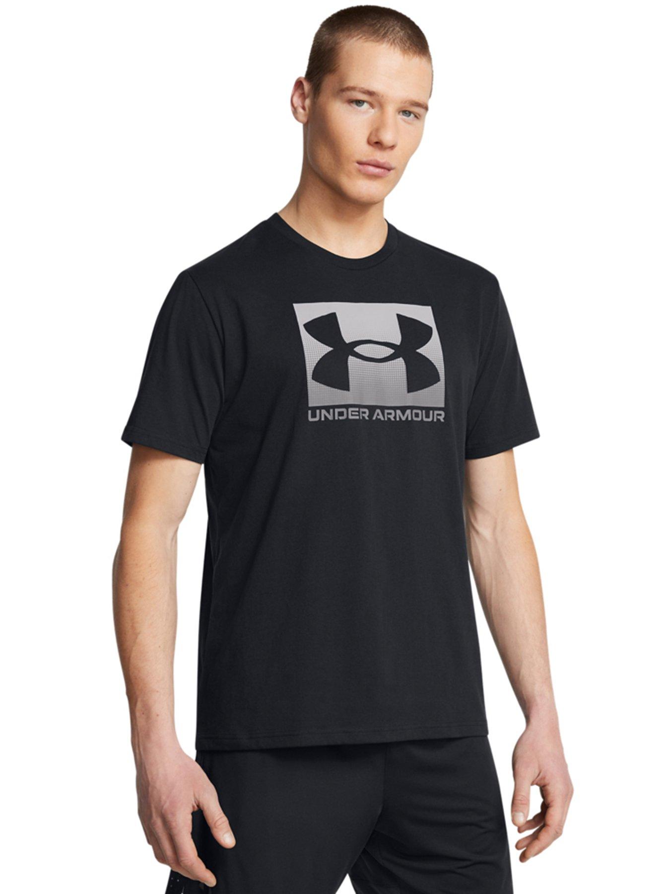 UNDER ARMOUR Men's Training Boxed Sports Logo T-Shirt - Black