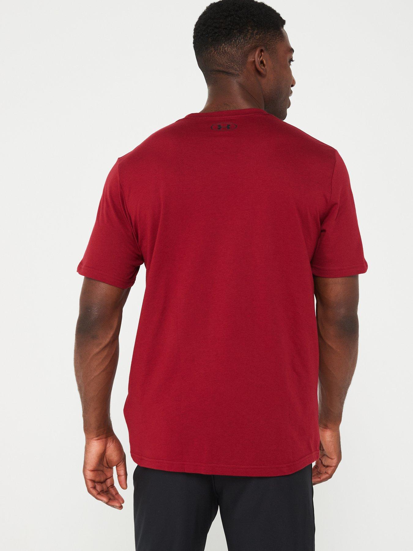 under-armour-mens-training-sportstyle-left-chest-logo-t-shirt-burgundystillFront