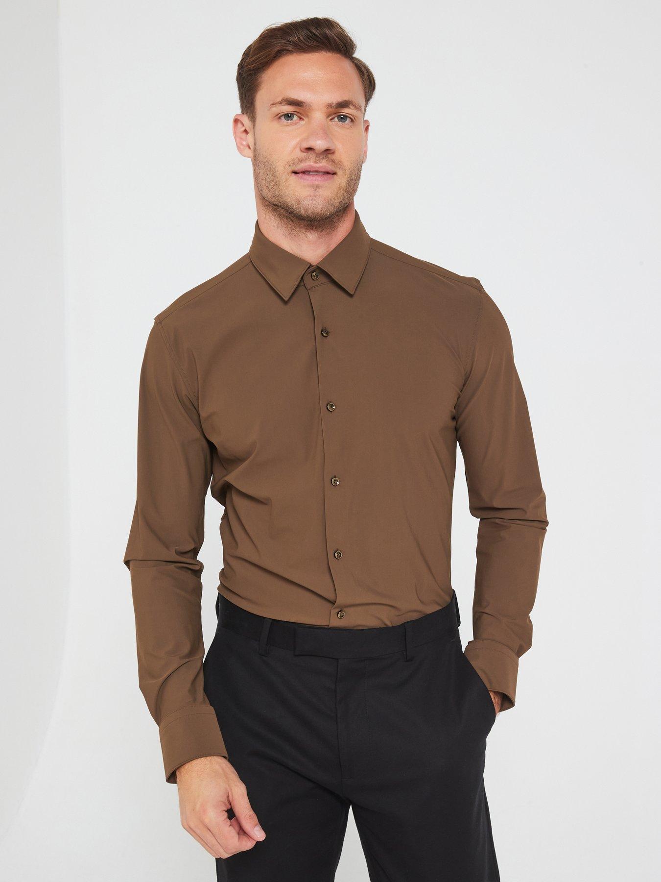 boss-boss-p-hank-slim-fit-performance-stretch-shirt-brown