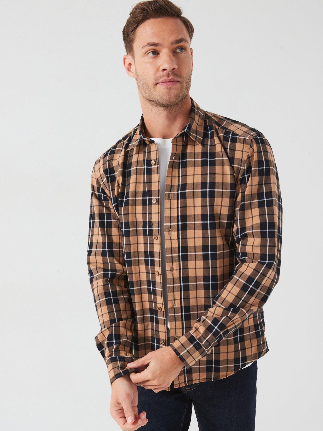 boss-boss-c-liam-regular-fit-washed-cotton-check-shirt-beige