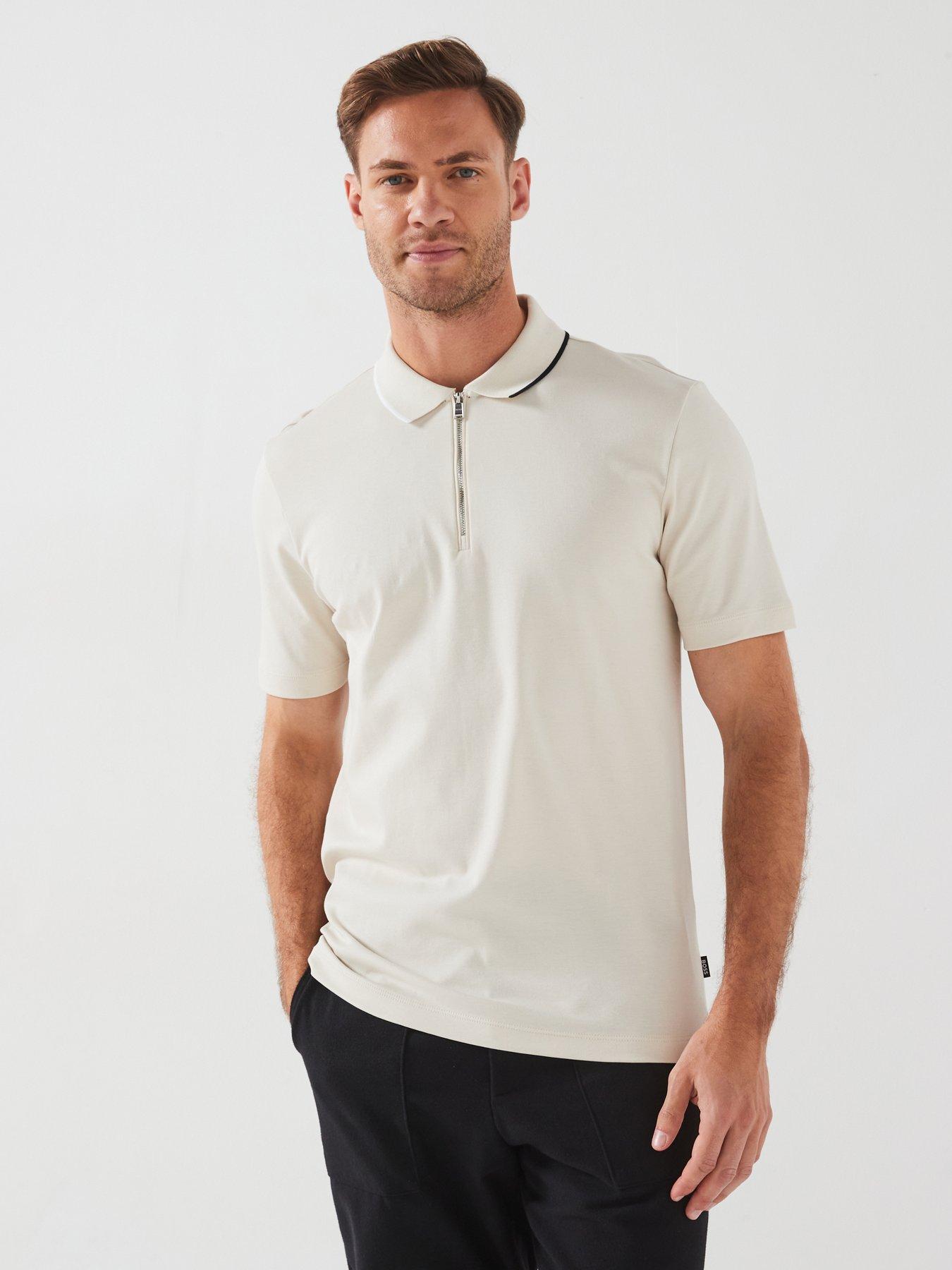 boss-c-paras-30-regular-fit-14-zip-polo-shirt-whitefront