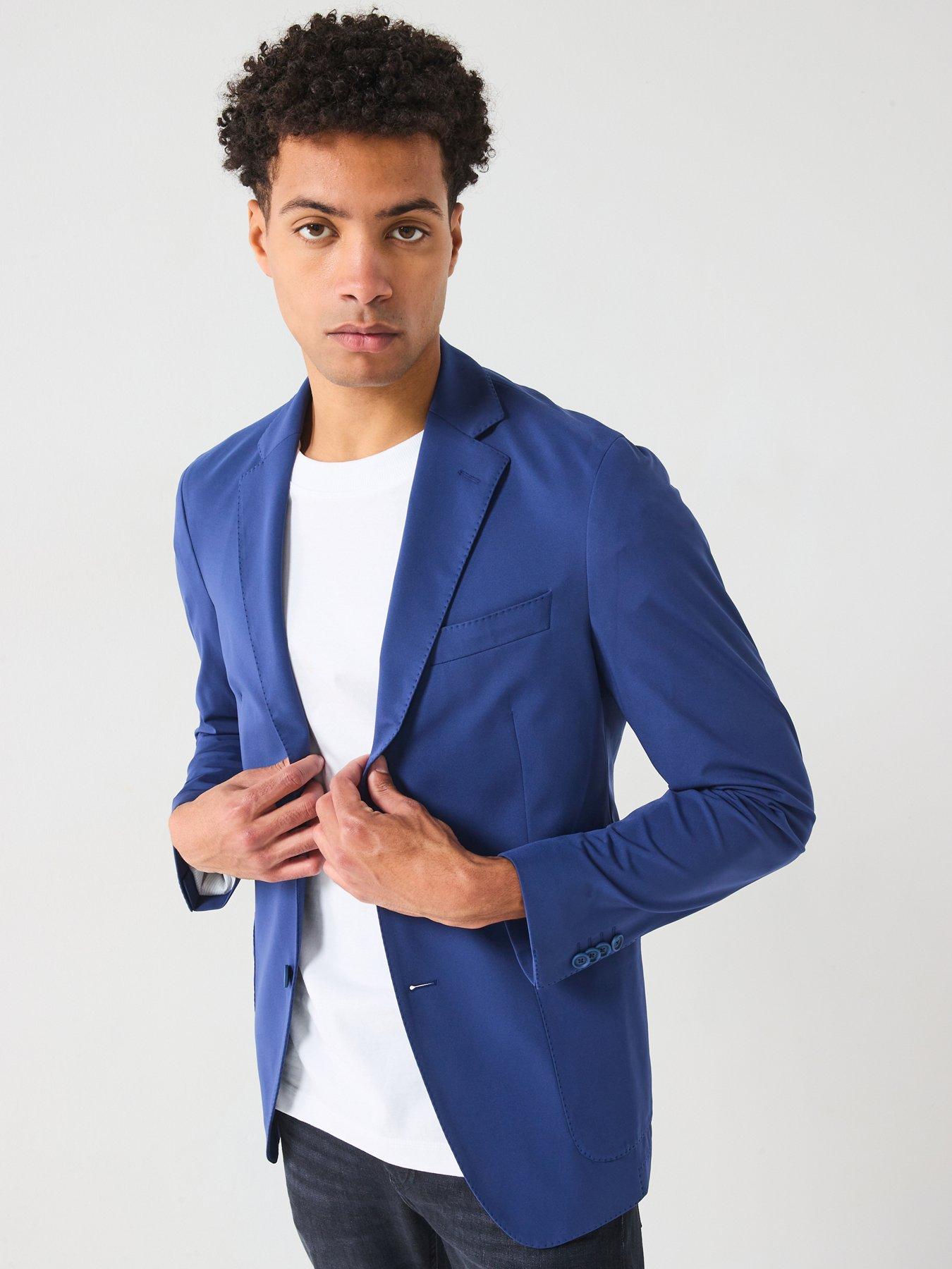 undefined Boss P-hanry Performance Stretch Slim Fit Suit Jacket - Blue