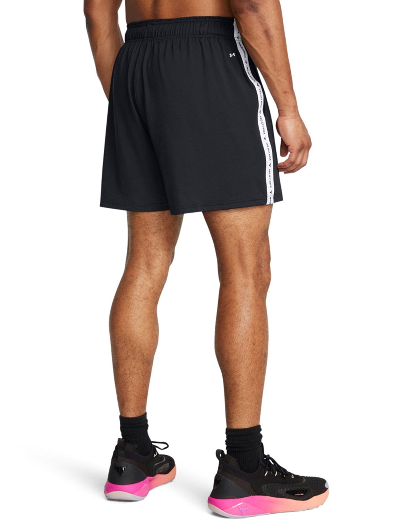 under-armour-mens-training-project-rock-mesh-shorts-blackstillFront