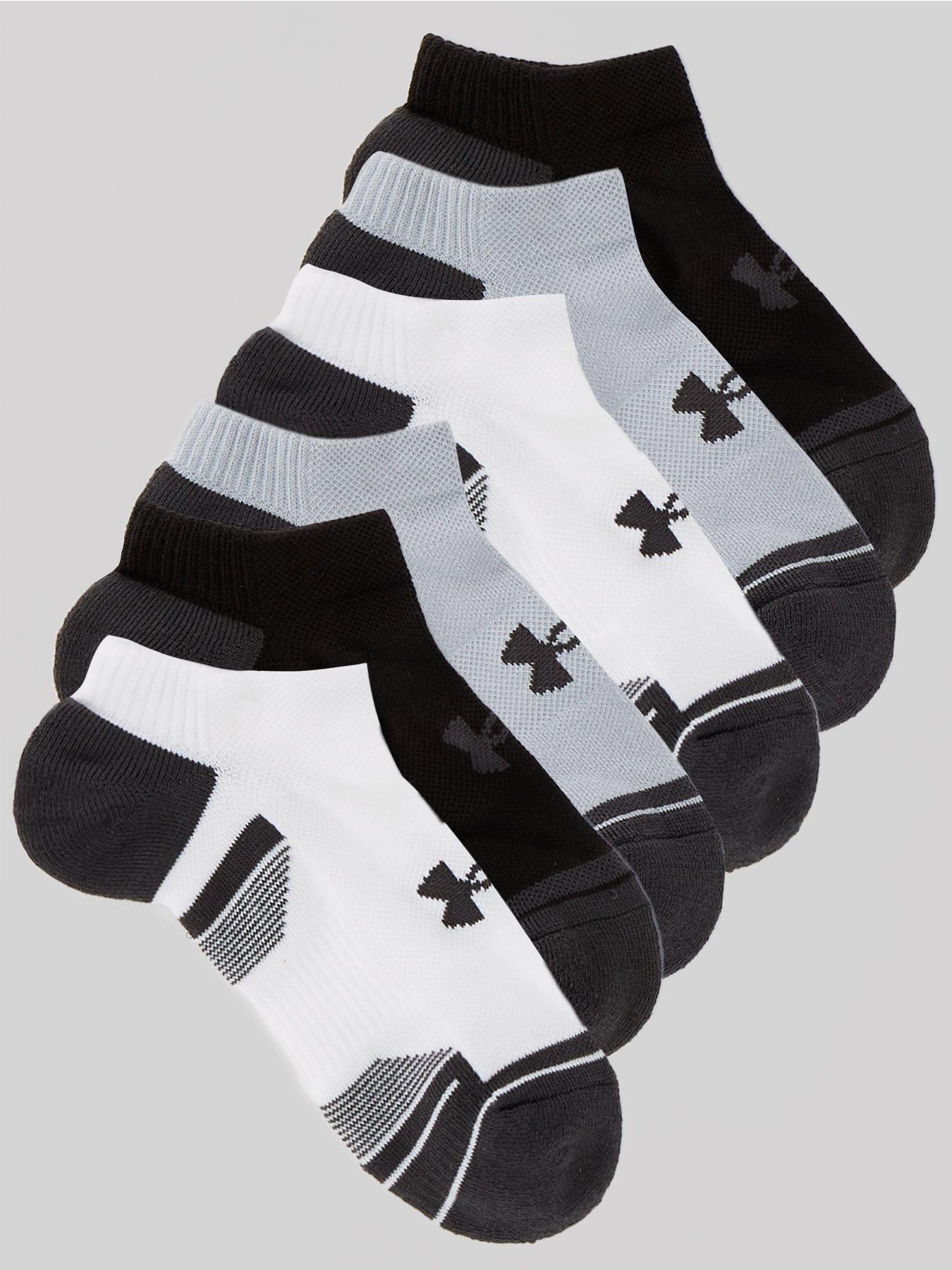 under-armour-adult-unisex-performance-tech-6pack-no-show-socks-greyfront