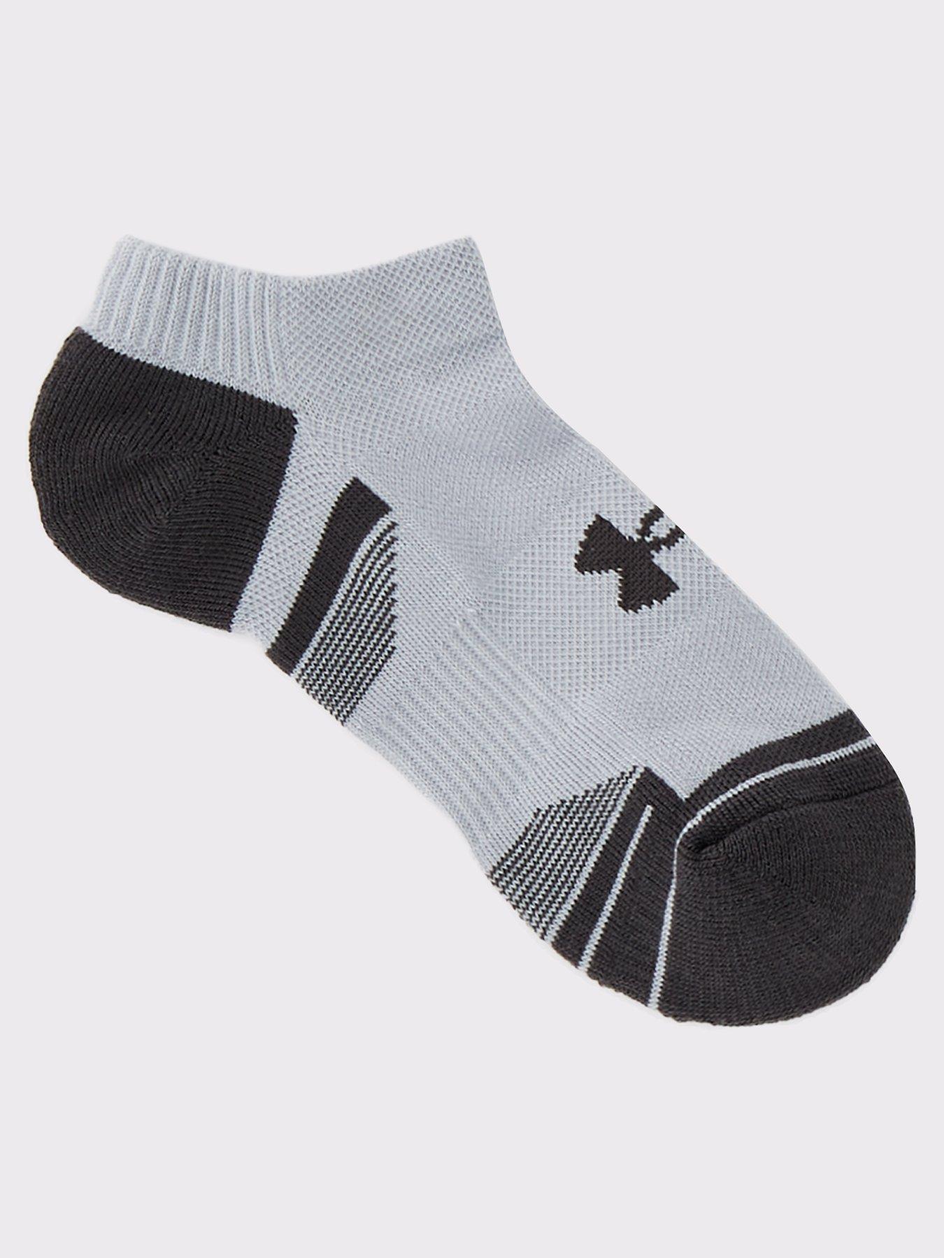 under-armour-adult-unisex-performance-tech-6pack-no-show-socks-greystillFront