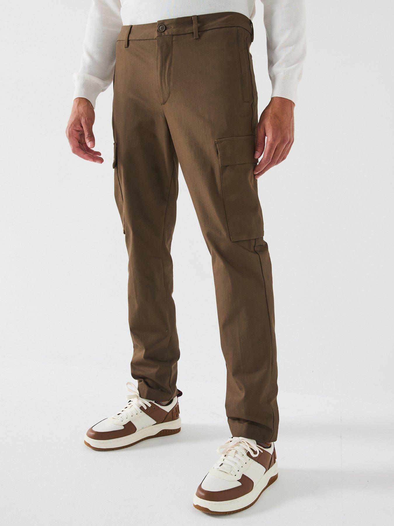 Image 1 of 4 of BOSS Boss P-kaiton-cargo Slim Fit Cargo Pants - Brown