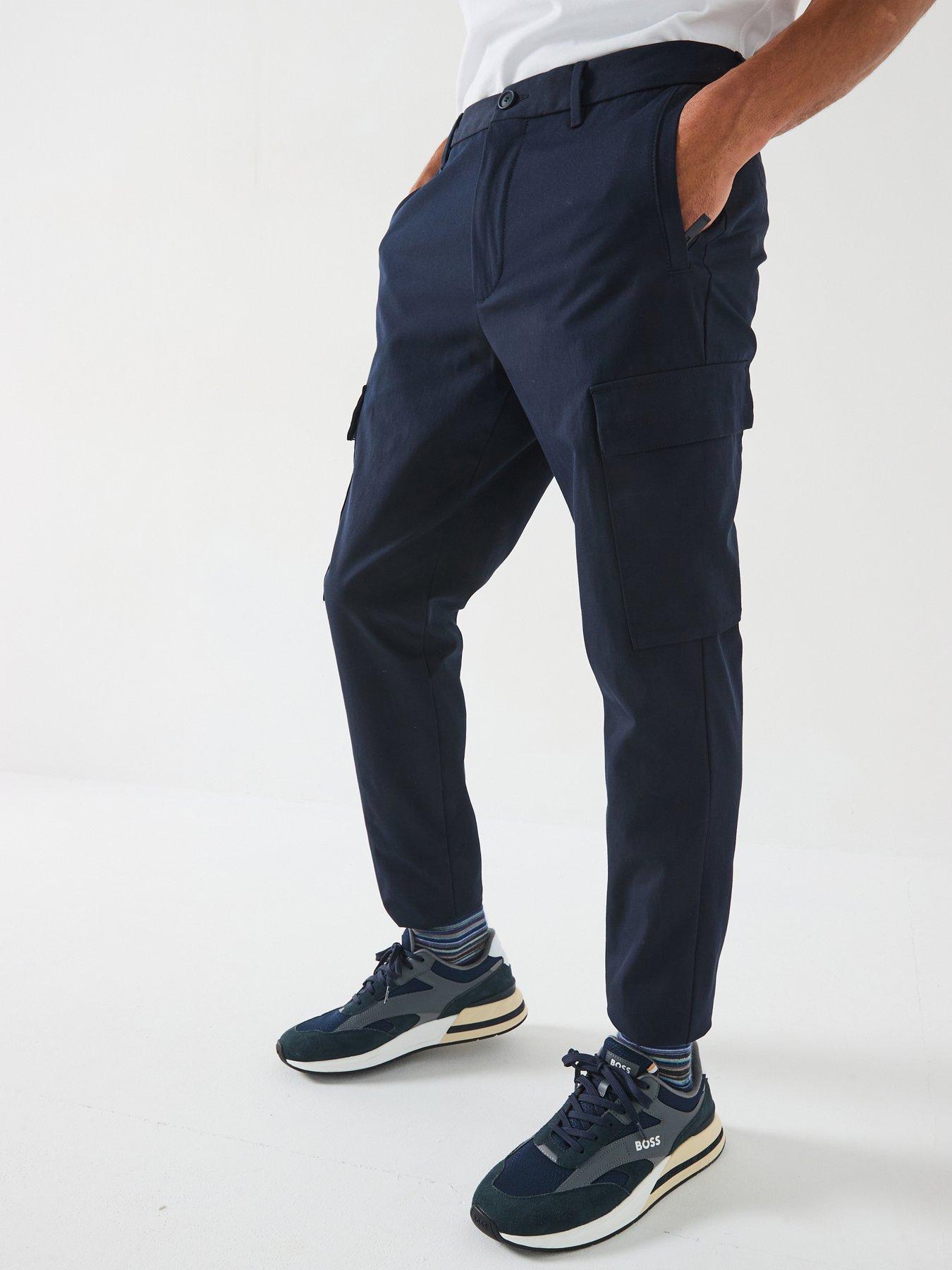 Image 1 of 4 of BOSS Boss P-kaiton-cargo Slim Fit Cargo Pants - Navy