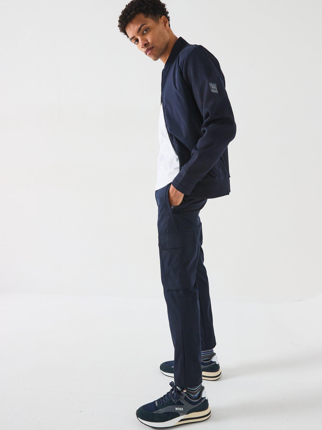 Image 4 of 4 of BOSS Boss P-kaiton-cargo Slim Fit Cargo Pants - Navy