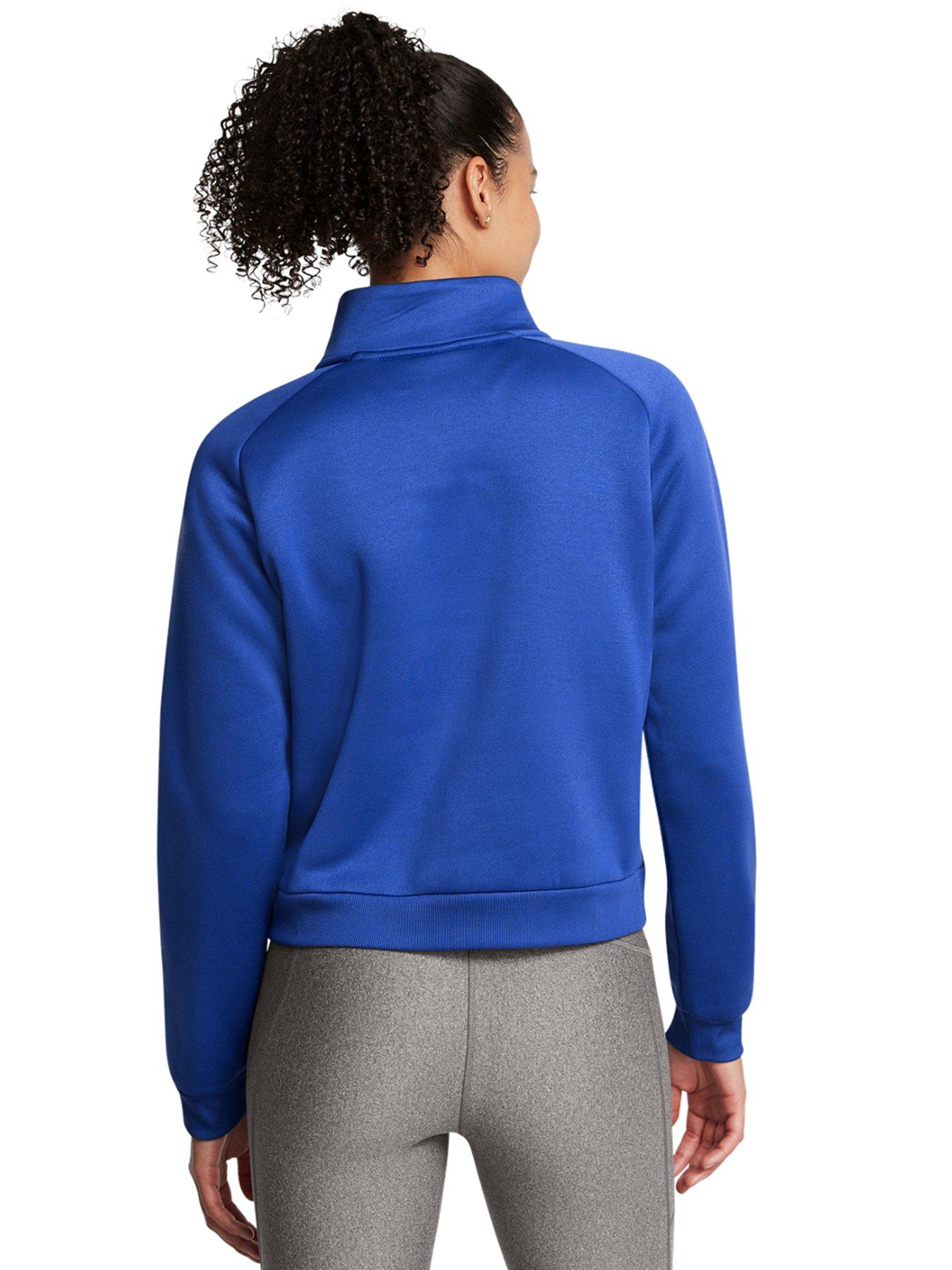 under-armour-womens-training-armour-fleece-pro-half-zip-bluestillFront