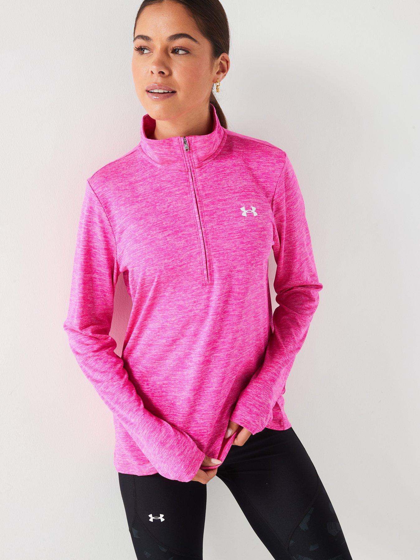 under-armour-womens-training-tech-twist-12-zip-pink