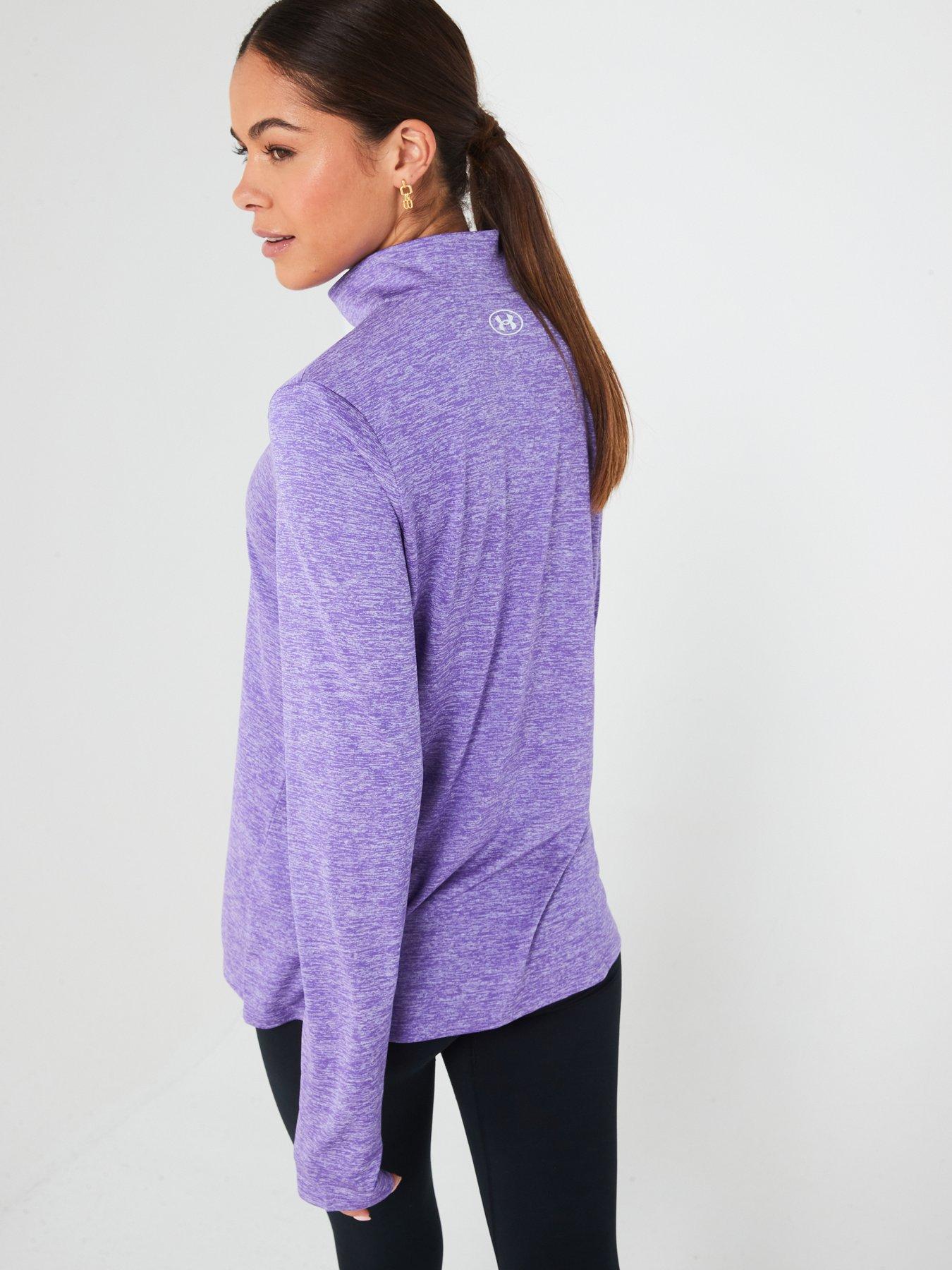 under-armour-womens-training-tech-twist-12-zip-purplestillFront