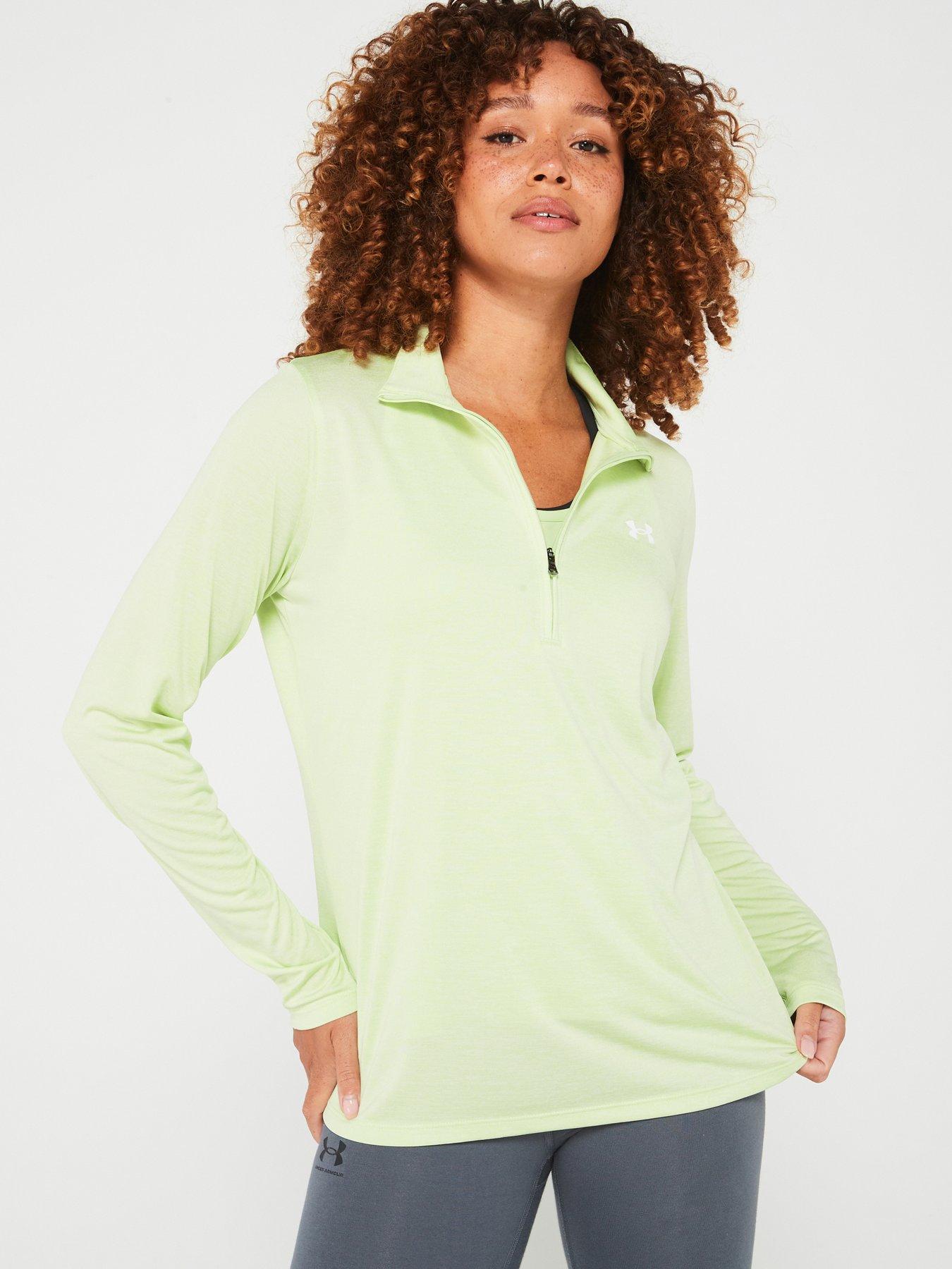 under-armour-womens-training-tech-twist-12-zip-green