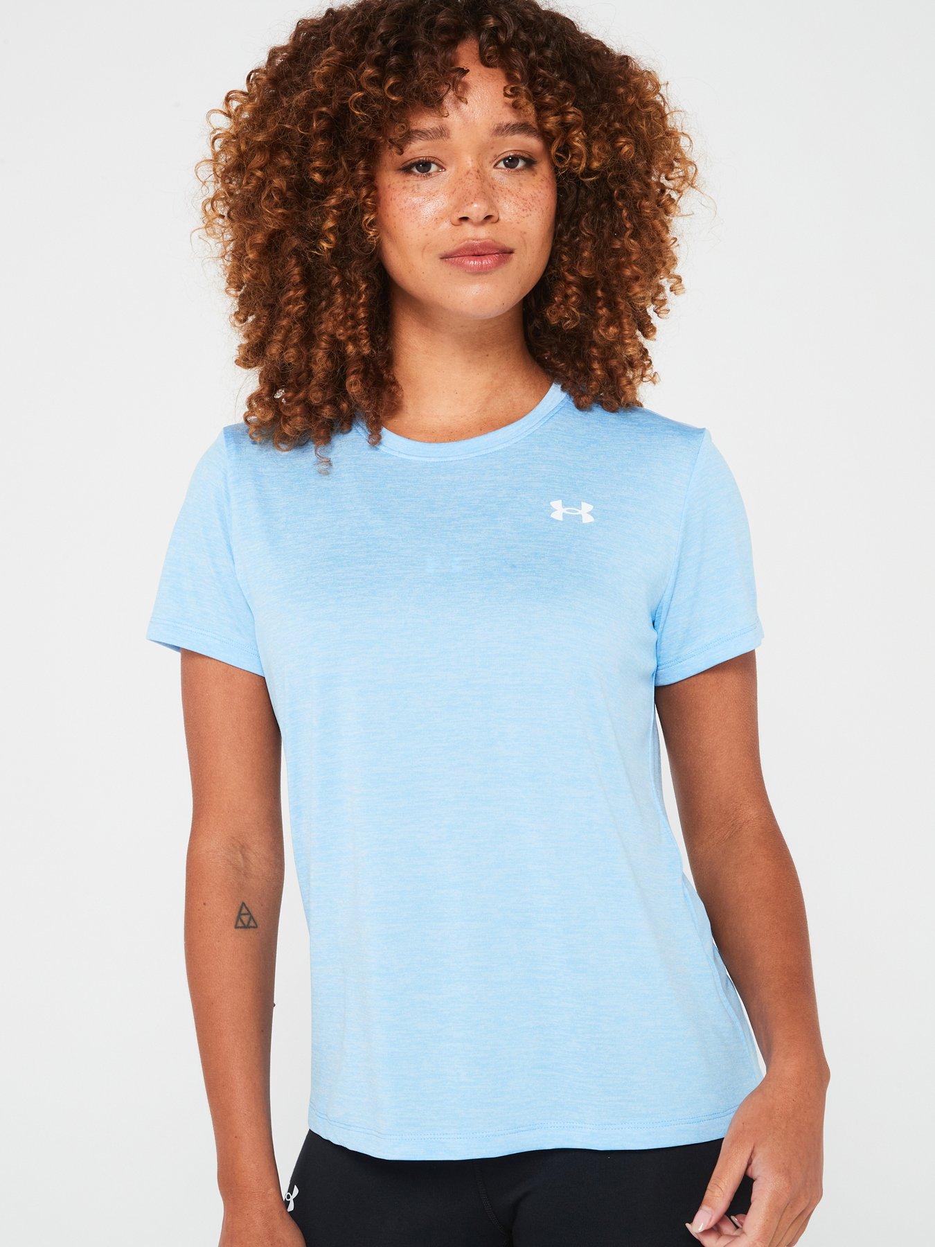 under-armour-womens-training-tech-twist-t-shirt-blueoutfit