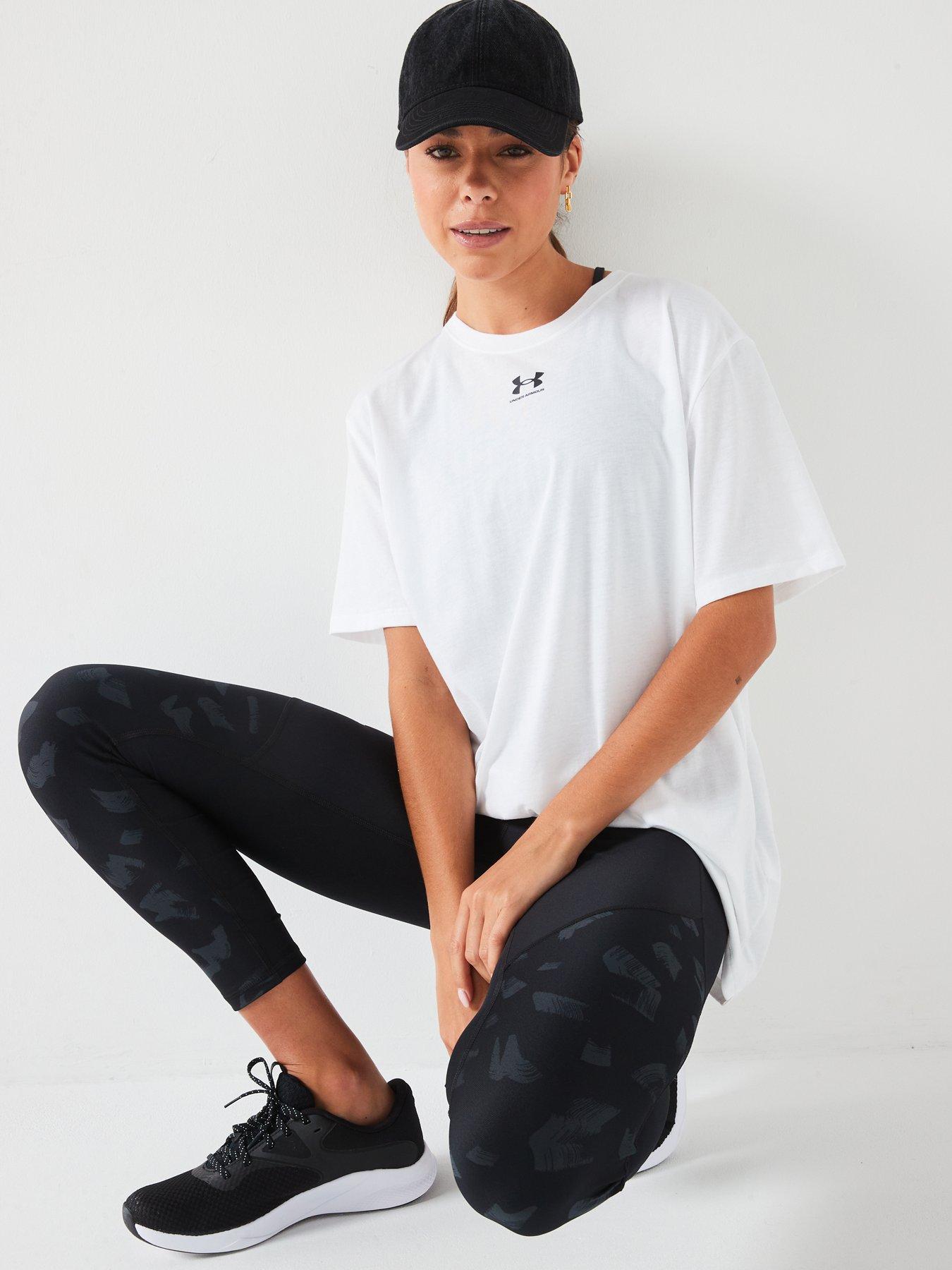 Image 5 of 5 of UNDER ARMOUR Womens Training Campus Oversized T-Shirt - White