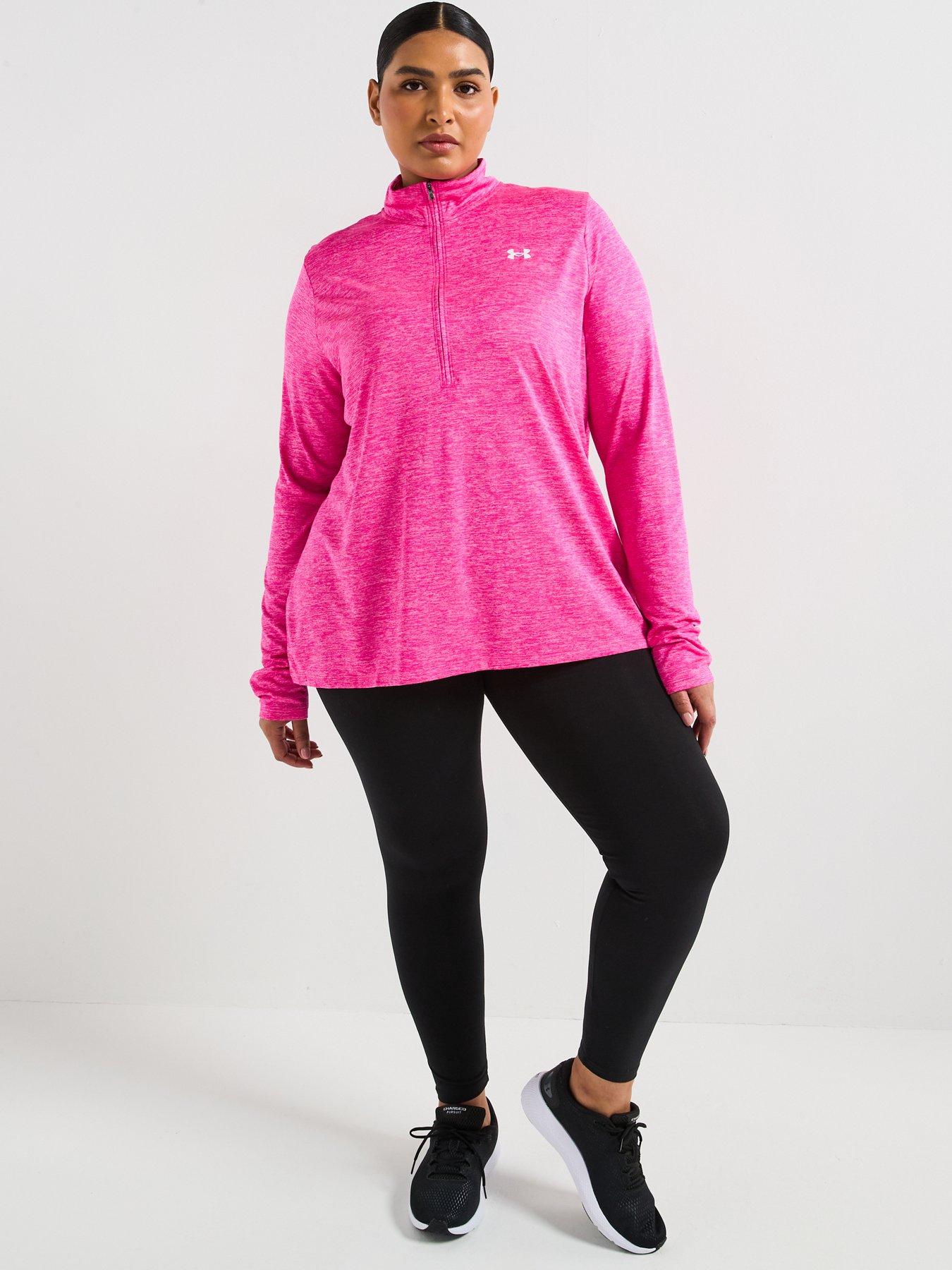 under-armour-womens-training-plus-size-tech-twist-12-zip-pinkback