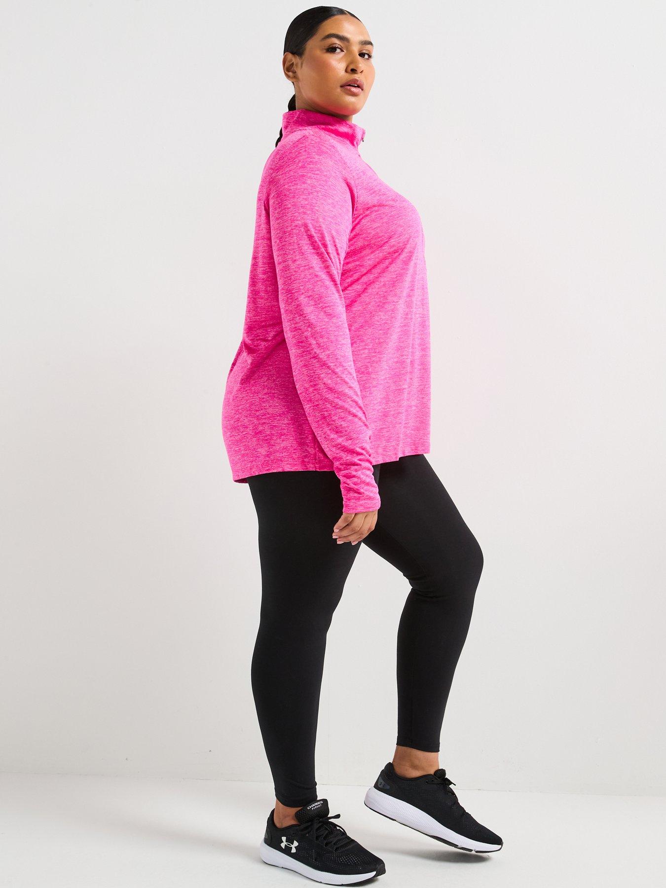 under-armour-womens-training-plus-size-tech-twist-12-zip-pinkdetail