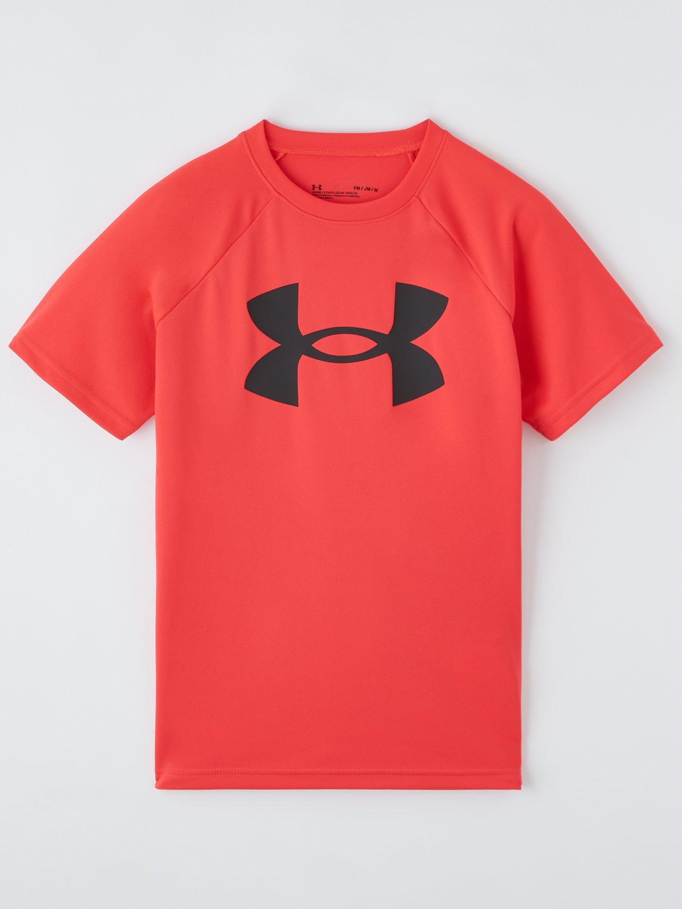 under-armour-boys-training-tech-big-logo-t-shirt-redfront