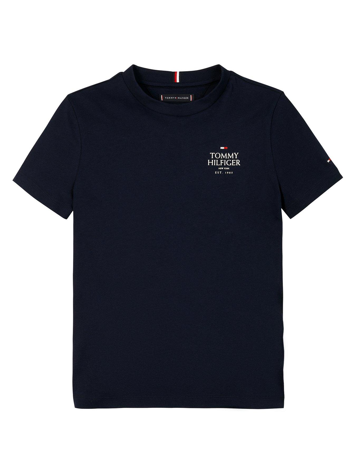 tommy-hilfiger-boys-th-logo-puff-print-reg-short-sleeve-t-shirt-navy