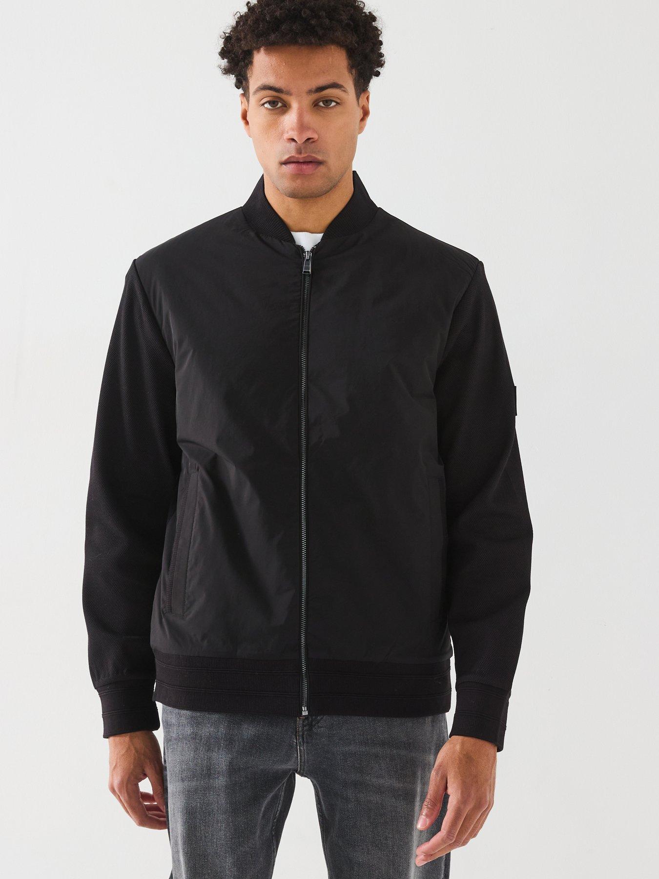 boss-boss-skiles-43-sleeve-nylon-front-zip-bomber-jacket-blackdetail