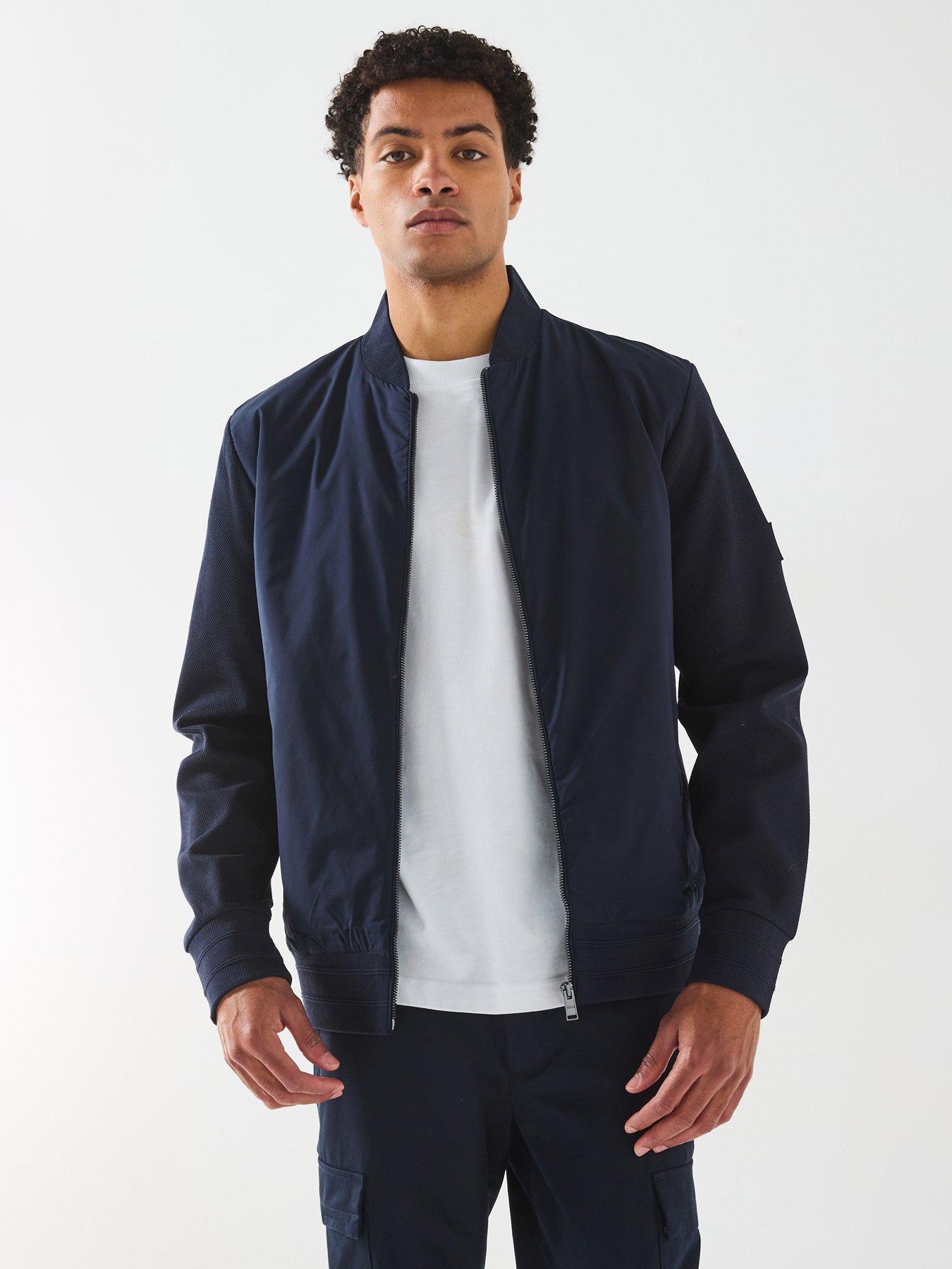 boss-boss-skiles-43-sleeve-nylon-front-zip-bomber-jacket-navy