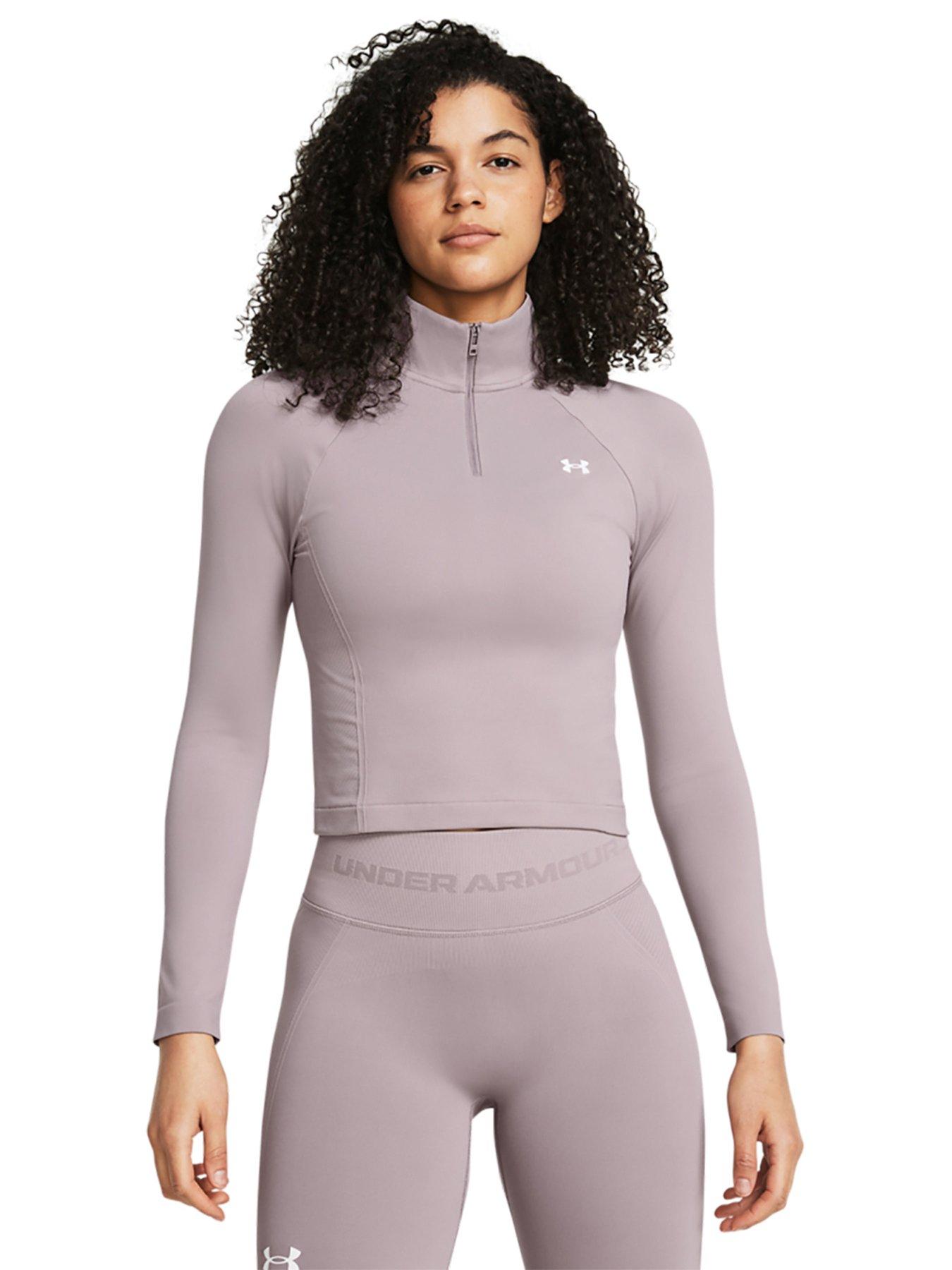 under-armour-womens-training-vanish-seamless-14-zip-crop-grey