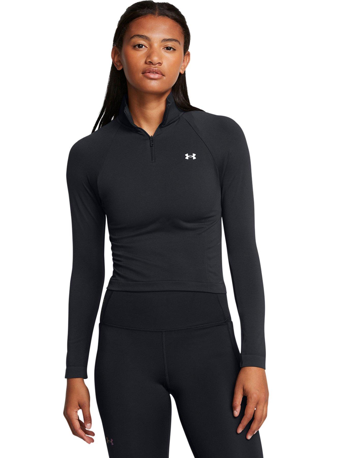 under-armour-womens-training-vanish-seamless-14-zip-crop-black