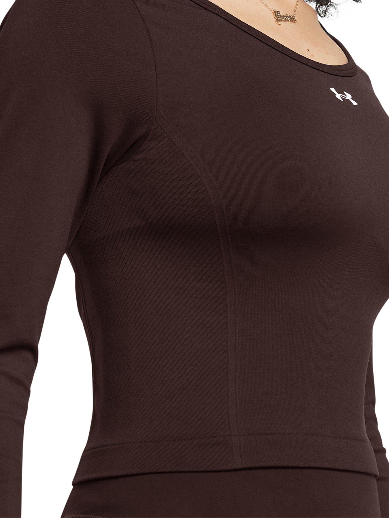 under-armour-womens-training-vanish-seamless-long-sleeve-top-brownoutfit