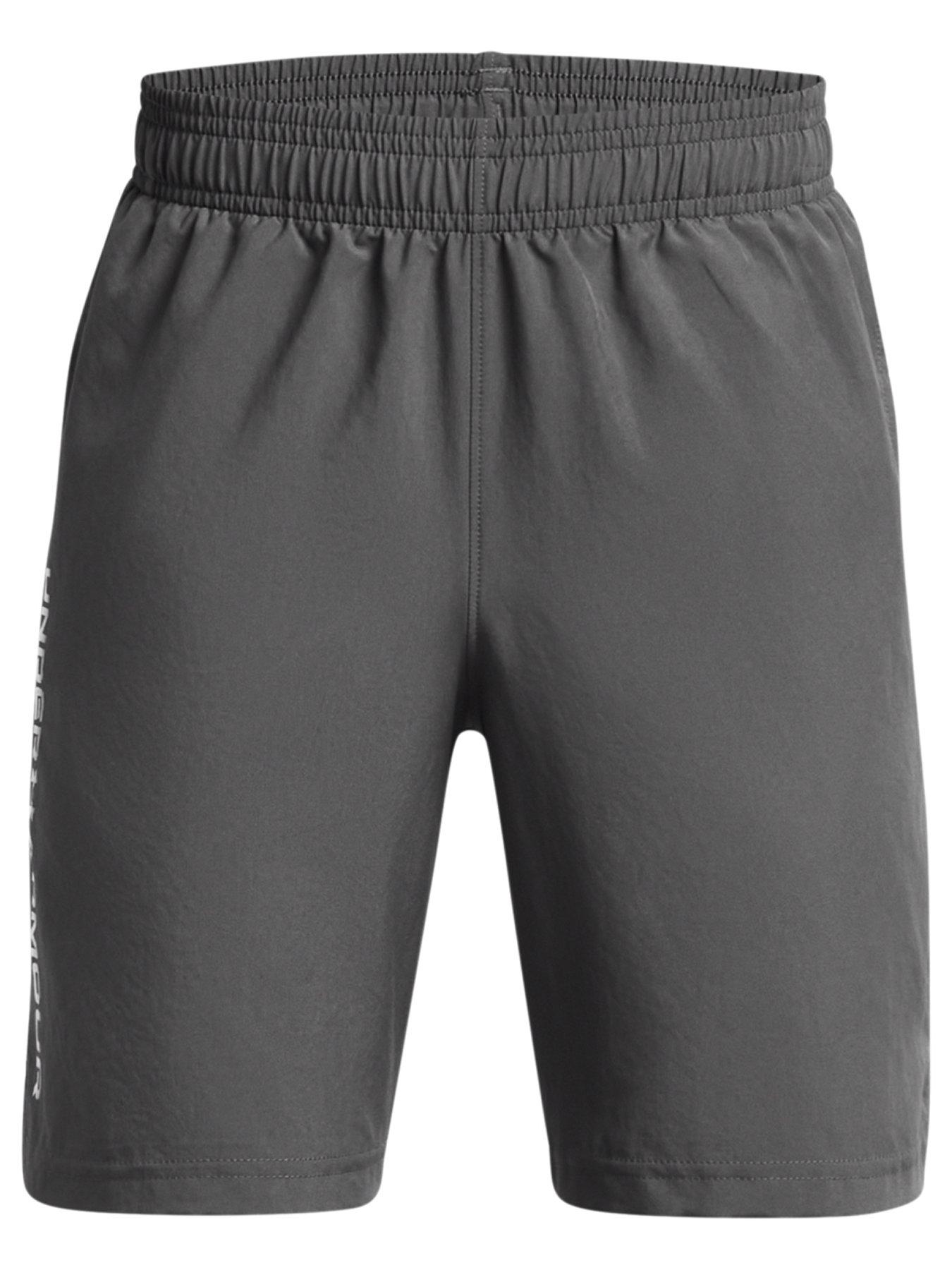 under-armour-boys-training-woven-wordmark-shorts-grey